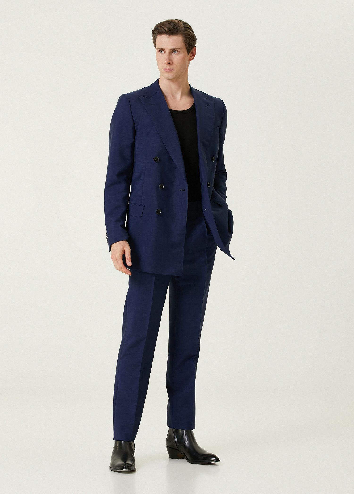 Bally o1y1224 Double Breasted Silk Blazer in Navy Size US S / EU 44-46 / 1 - 2 Thumbnail