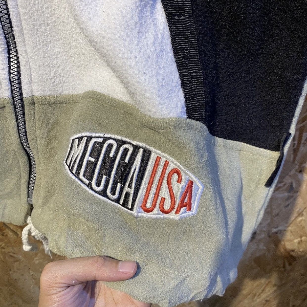 Mecca × Vintage Mecca Usa Vintage Big Logo Embroidered Zipper Hoodies Size US XL / EU 56 / 4 - 6 Thumbnail