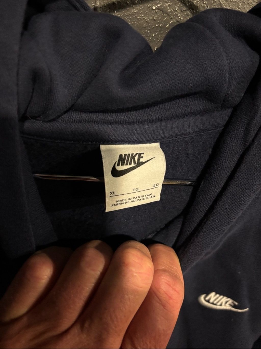 Nike Nike Navy Blue Hoodie Size US XL / EU 56 / 4 - 3 Thumbnail