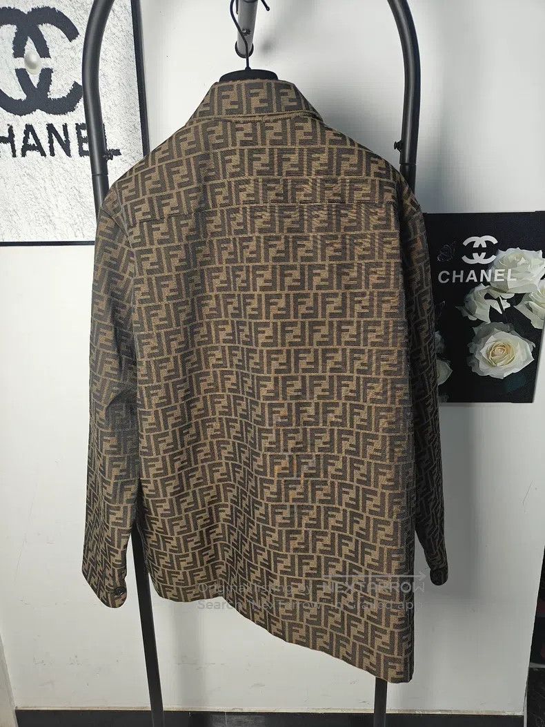 Fendi Fendi Monogrammed Full Print Denim Jacket Size US M / EU 48-50 / 2 - 2 Thumbnail