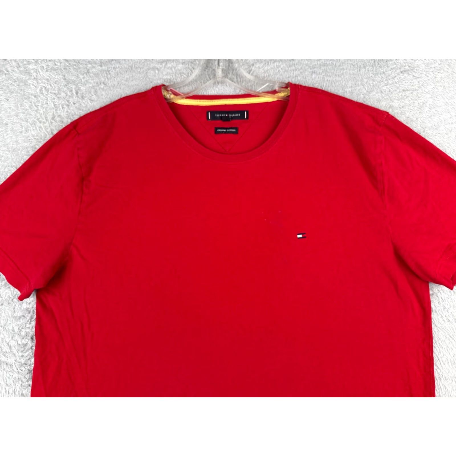 Tommy Hilfiger Tommy Hilfiger Women's T-Shirt 2XL Red Short Sleeve Crew Neck Cotton Logo Basic All Seasons Size XXL / US 16-18 / IT 52-54 - 4 Thumbnail