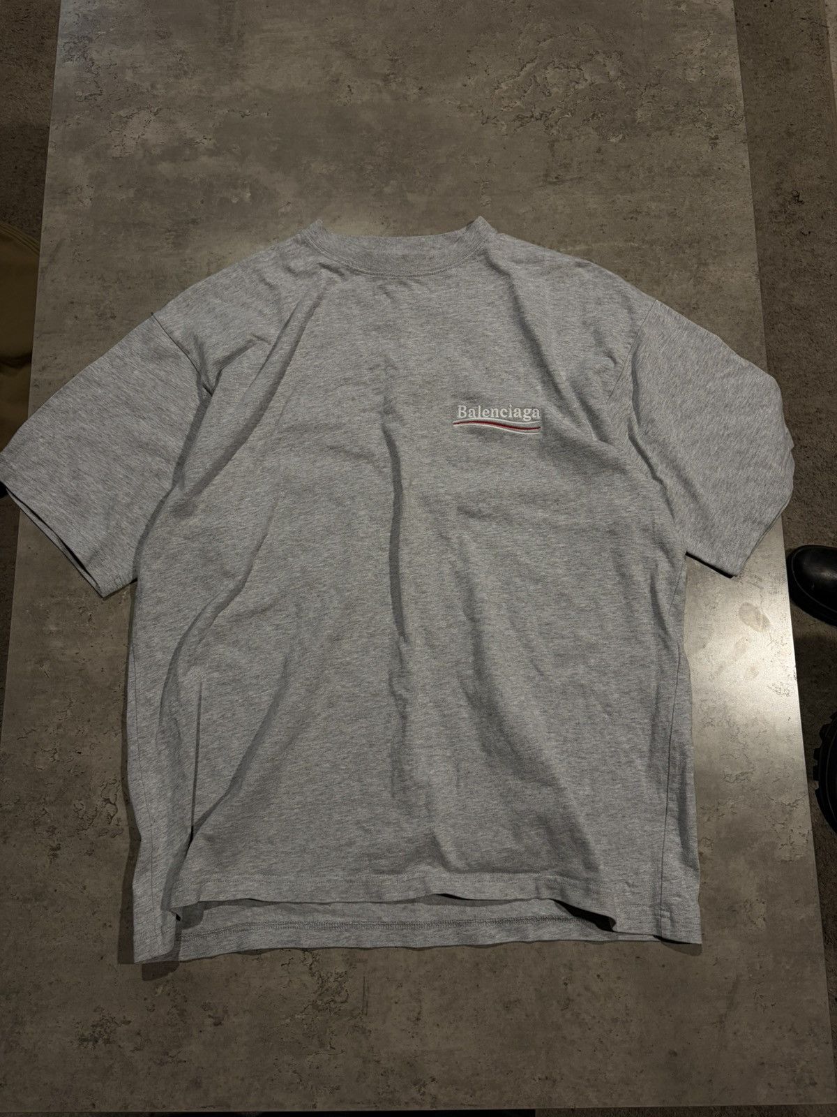 balenciaga campaign embroidered logo tshirt