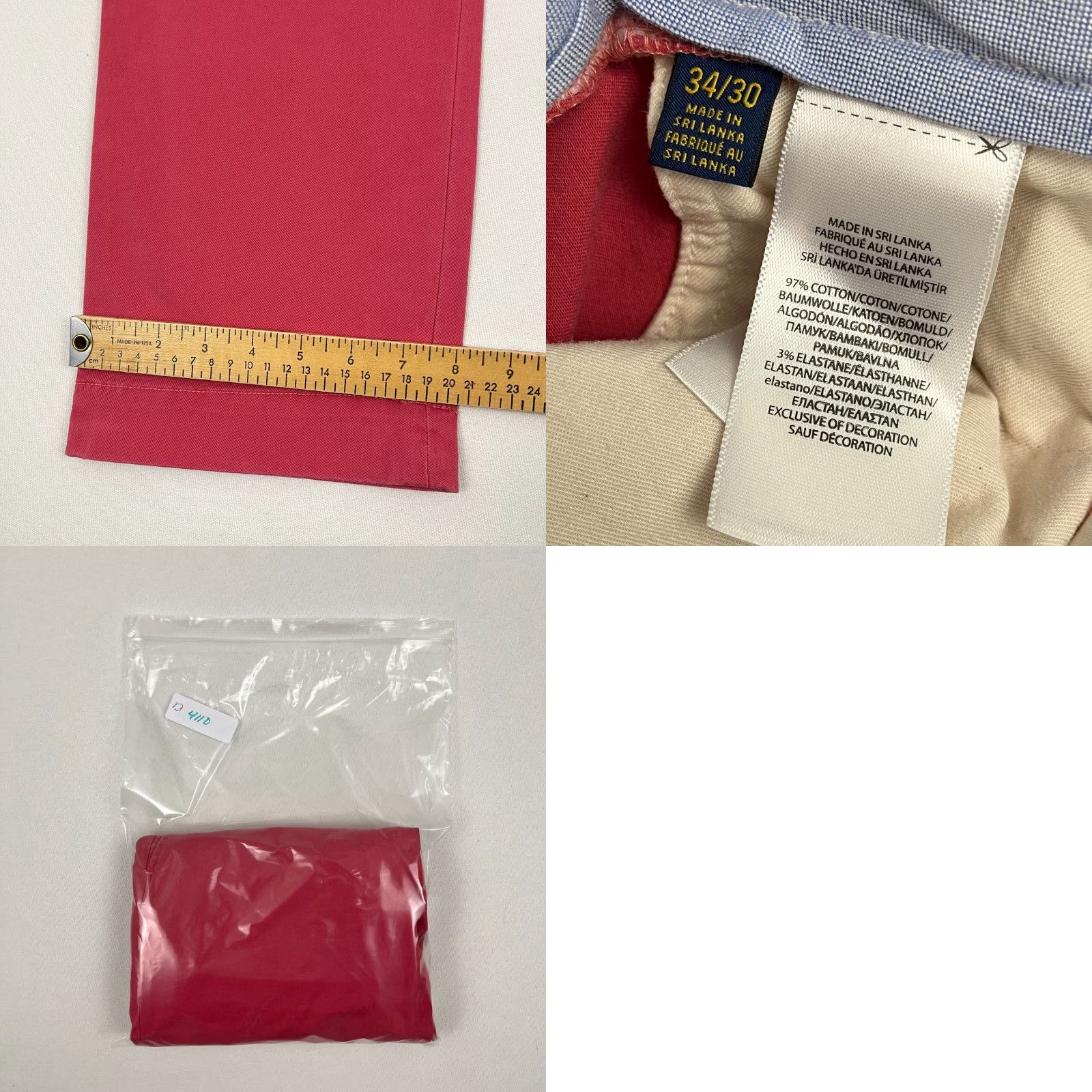 Polo Ralph Lauren Polo Ralph Lauren Chino Pants Mens 34x30 Straight Leg Nantucket Red Cotton Twill Disease? Size US S / EU 44-46 / 1 - 8 Thumbnail