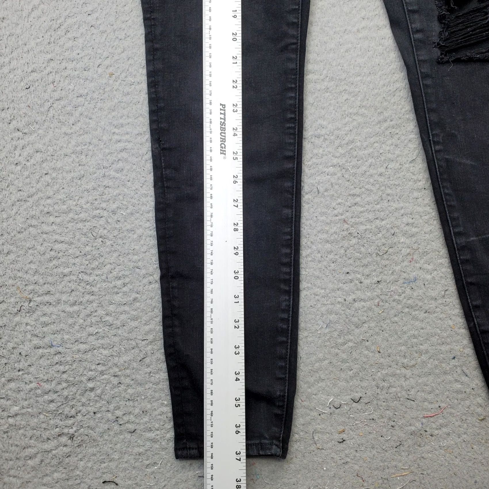 American Eagle Outfitters American Eagle Outfitters Jeans Womens 8 Black Denim Stretch Distressed Regular Fit Size 30" / US 8 / IT 44 - 3 Thumbnail