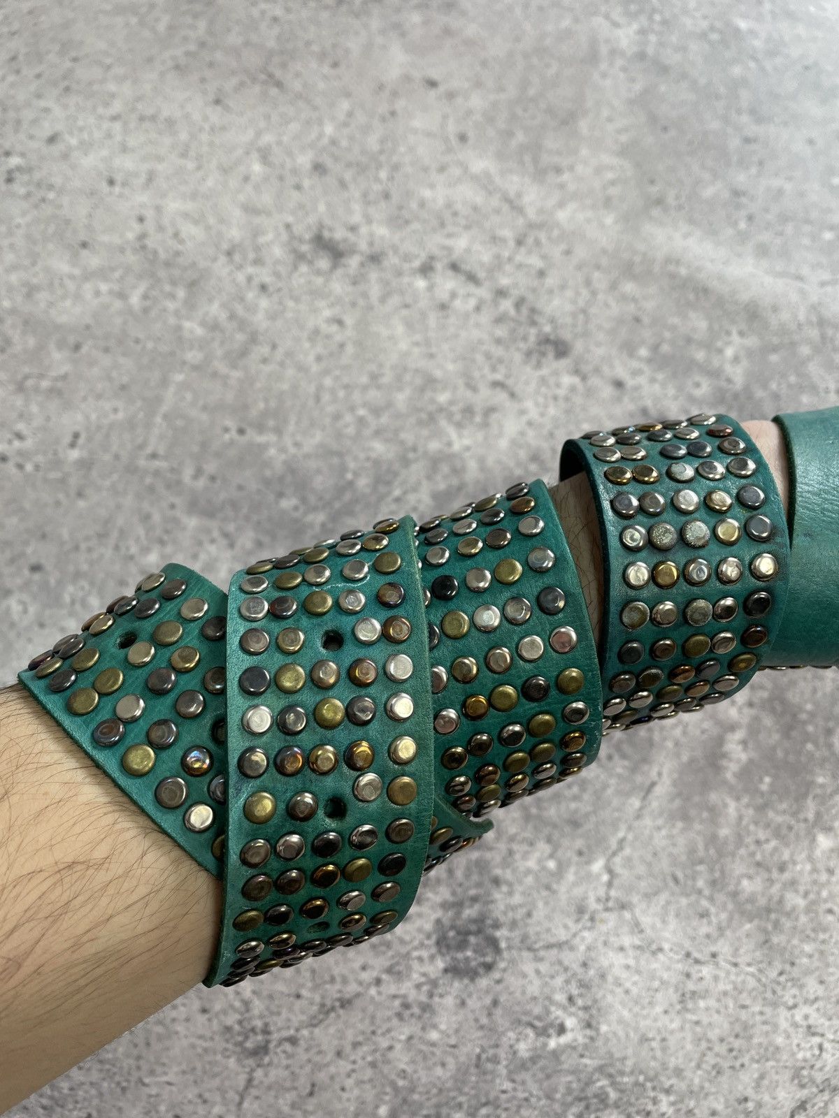 Hysteric Glamour Vintage Belt 00s Rhinestones Punk Leather Belts size 34/36 Size 34 - 4 Thumbnail