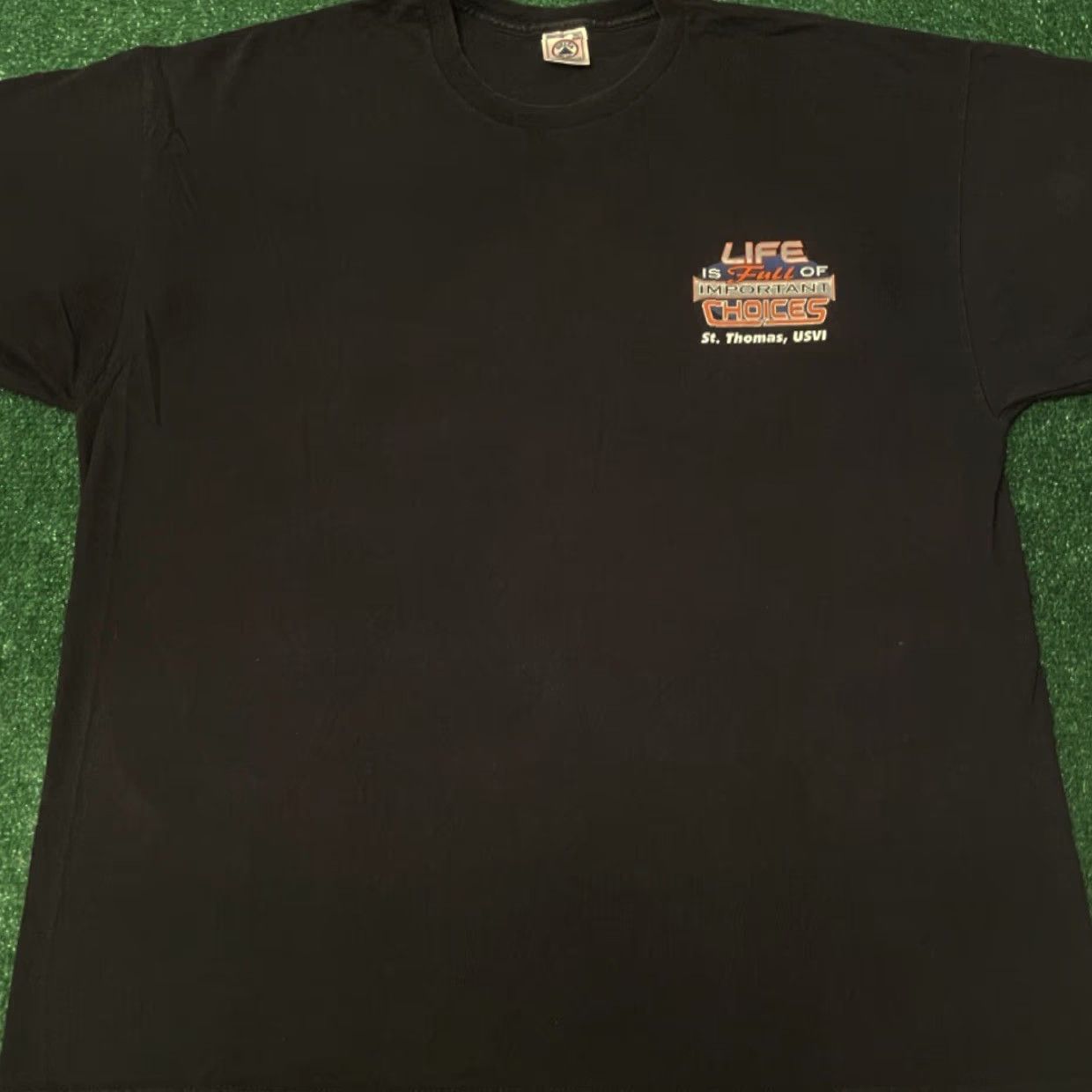 Vintage VINTAGE 90s Biker Lifes Full Of Choices Motorcycle VTG Shirt Mens 2XL Black Mens Short Sleeve T-Shirt 1990s Size US XXL / EU 58 / 5 - 2 Thumbnail