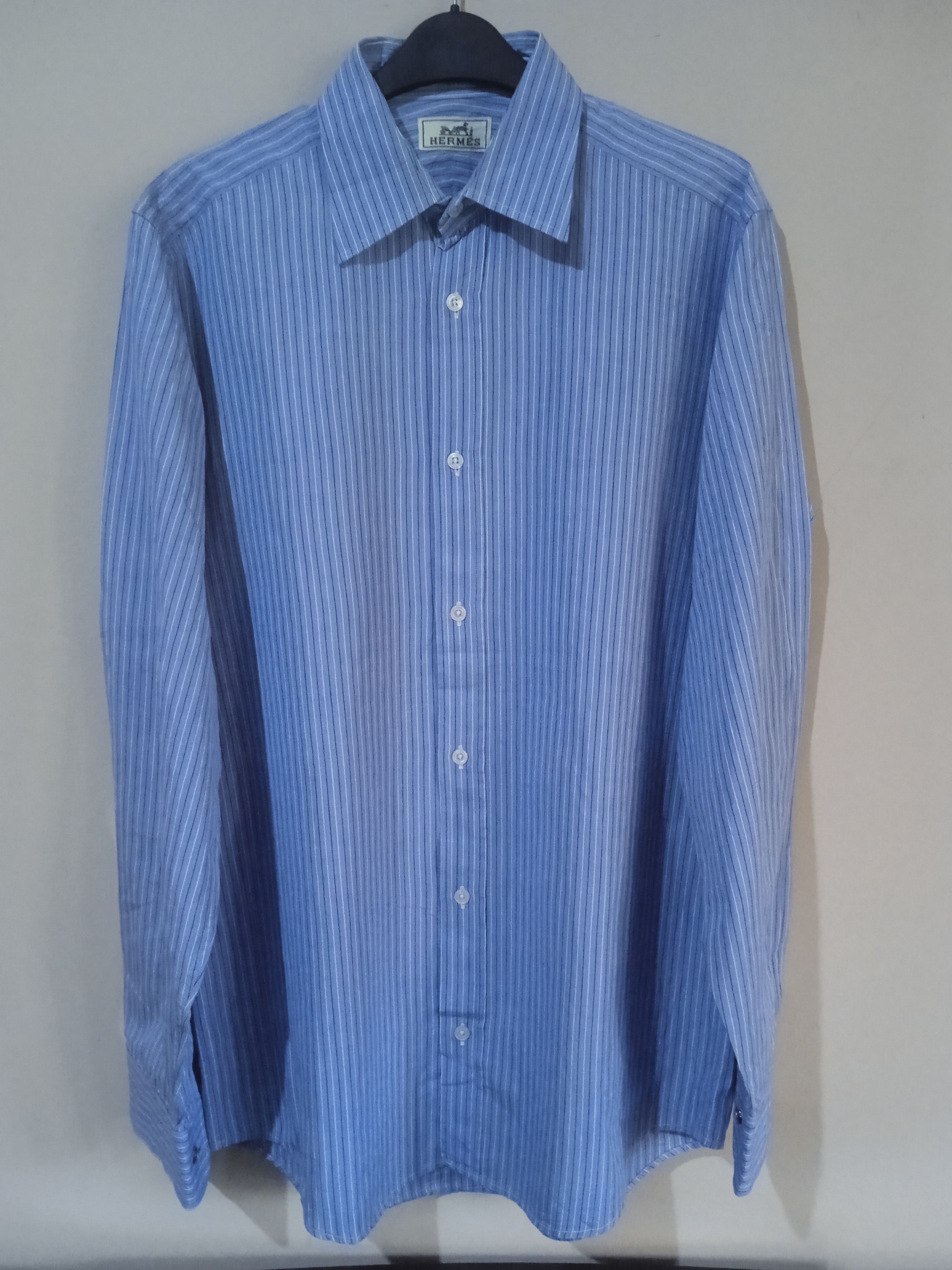 Hermes Hermes Striped Shirt Made in France Size US L / EU 52-54 / 3 - 2 Thumbnail
