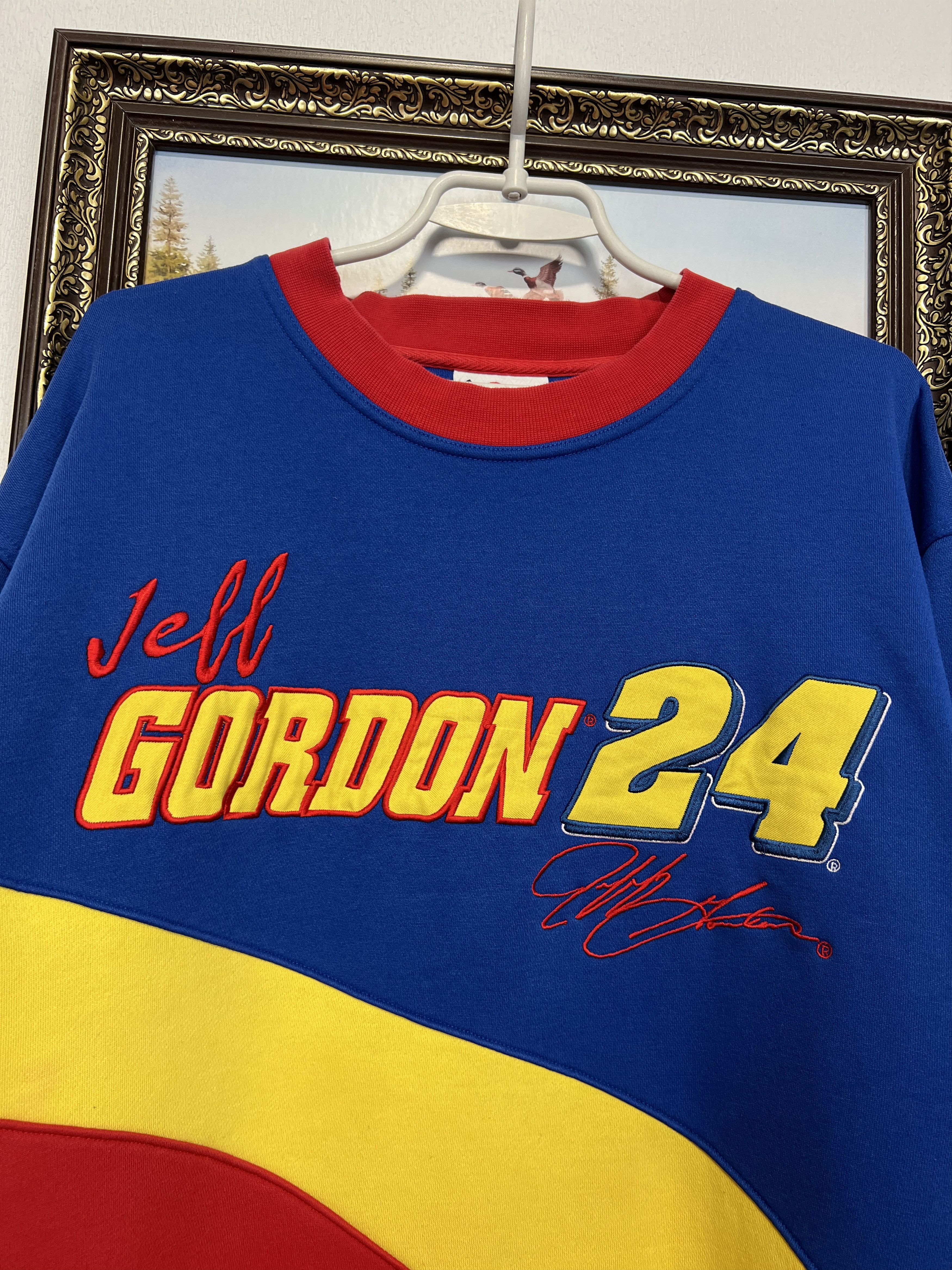 Vintage Jeff Gordon DuPont Rainbow Crewneck Sweatshirt Racing Rare Size US L / EU 52-54 / 3 - 3 Thumbnail
