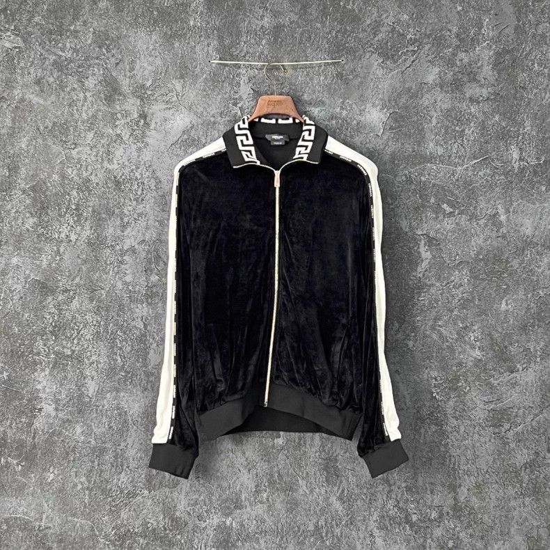 Versace VERSACE Greek Key Velvet Jacket - dmc Size US S / EU 44-46 / 1 - 1 Thumbnail