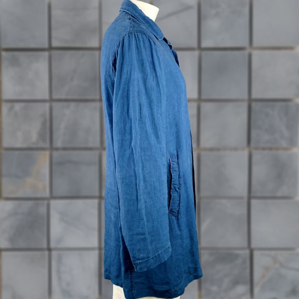 Vintage GAIJIN MADE Coat XL Blue Cotton Spread Collar Buttoned Men Size US XL / EU 56 / 4 - 1 Thumbnail