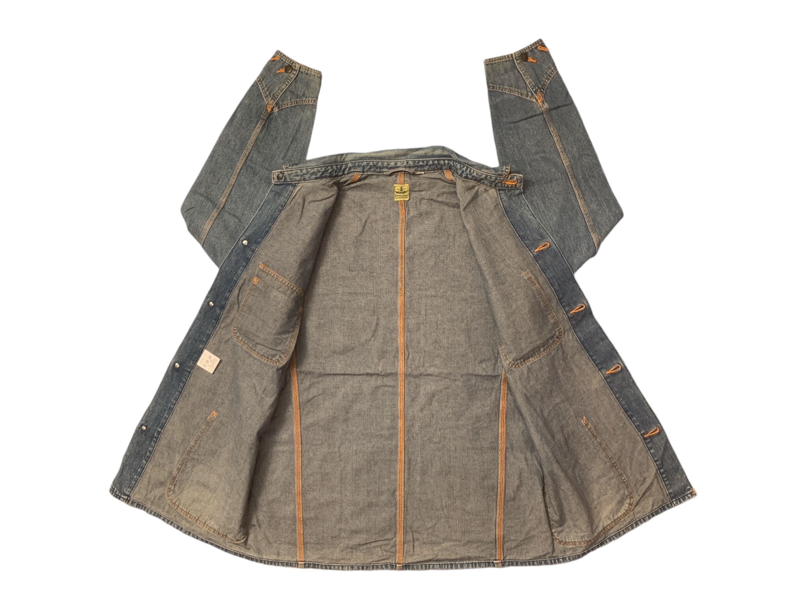 Vintage × Wrangler Rare Design Vintage Wrangler Dungarees Blu Bell Denim Jacket Size US M / EU 48-50 / 2 - 3 Thumbnail