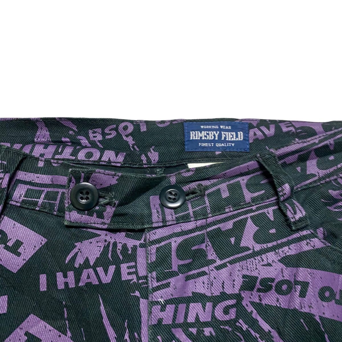 Hysteric Glamour 'Rimsby Field Crash' Nothing To Lose Graphic Flare Pants Size 29" - 6 Thumbnail