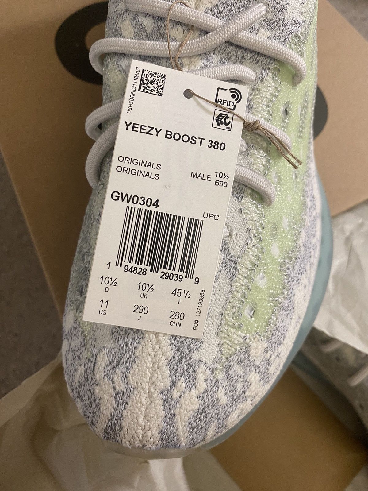 Adidas Adidas Yeezy Boost 380 ‘Alien Blue Reflective’Size 11M Size US 11 / EU 44 - 11 Thumbnail