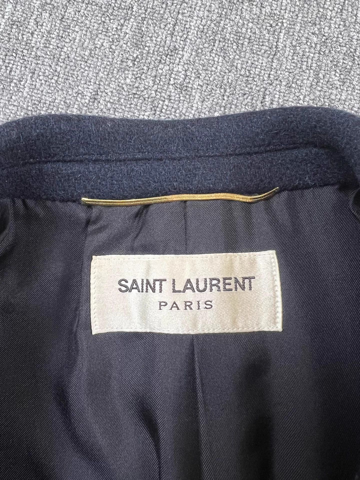 Saint Laurent Paris Saint Laurent SLP 13fw navy gold anchor buttons overcoat 48 Size US M / EU 48-50 / 2 - 3 Thumbnail