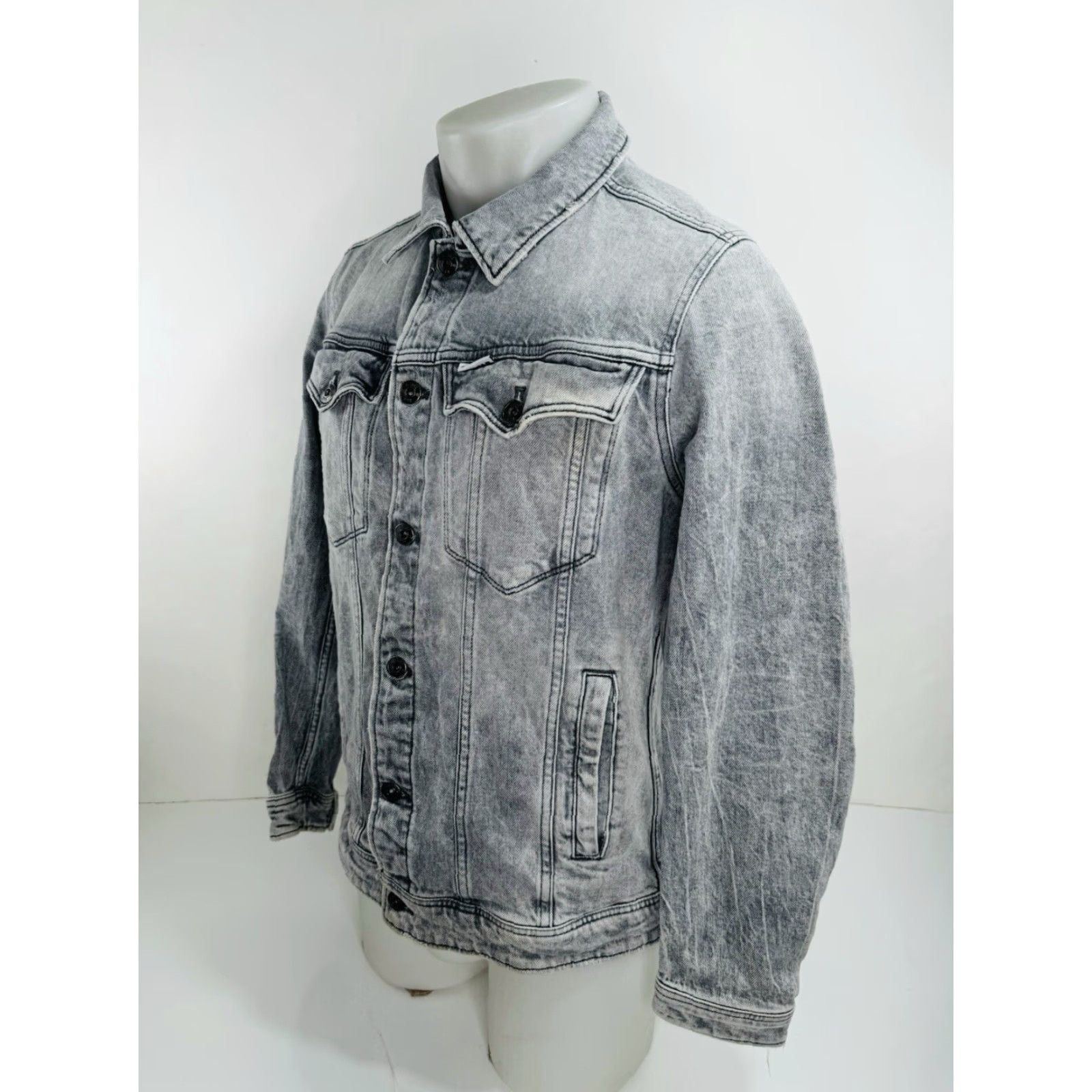 G-Star G-STAR G STAR - Denim Deconstructed 3D Trucker Jacket Mens S Gray Size US S / EU 44-46 / 1 - 4 Thumbnail