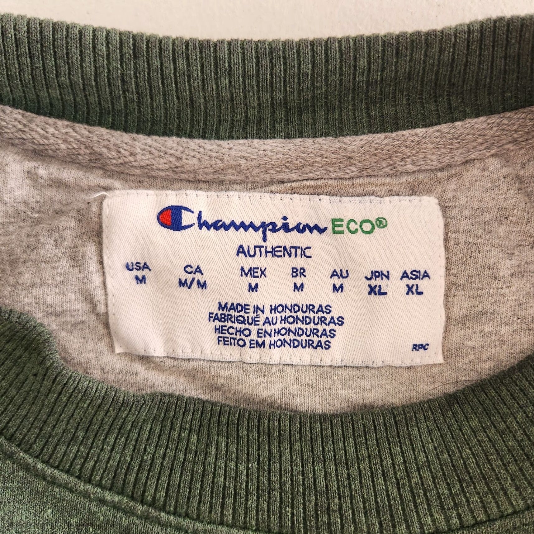 Champion VINTAGE Champion Eco Mens Y2K Moss Green Crewneck Sweatshirt M Size US M / EU 48-50 / 2 - 6 Thumbnail