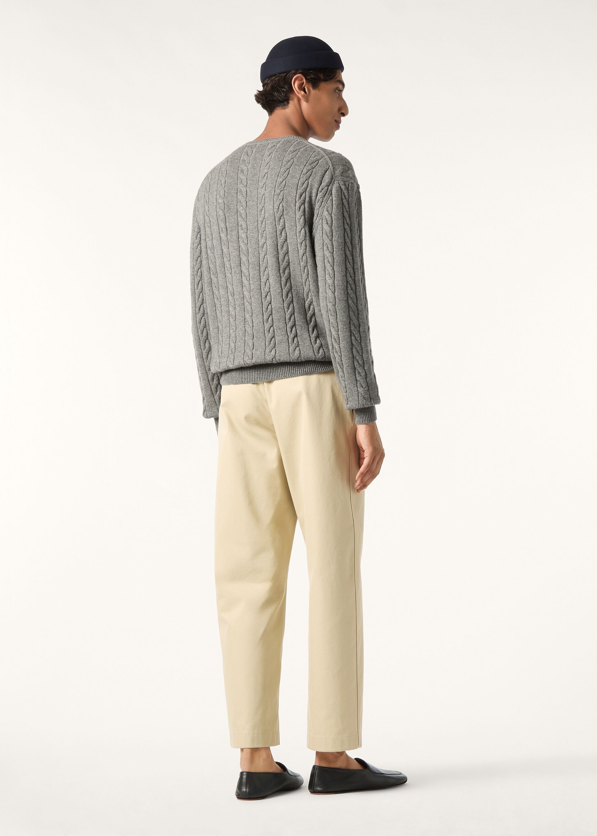 Loro Piana os11x0226 FAQ4517 Cedar Crewneck Sweater in Glacier Sky Size US L / EU 52-54 / 3 - 5 Thumbnail