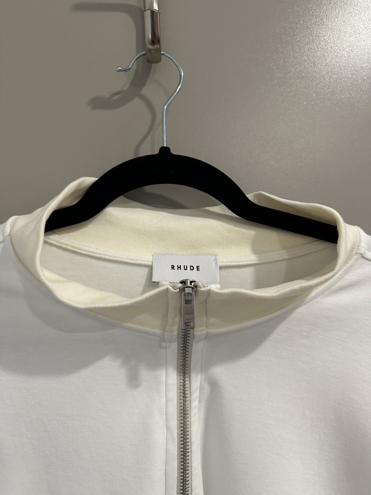 Rhude Rhude White/Cream Panel Zip-Up Henley Size Large Size US L / EU 52-54 / 3 - 5 Thumbnail