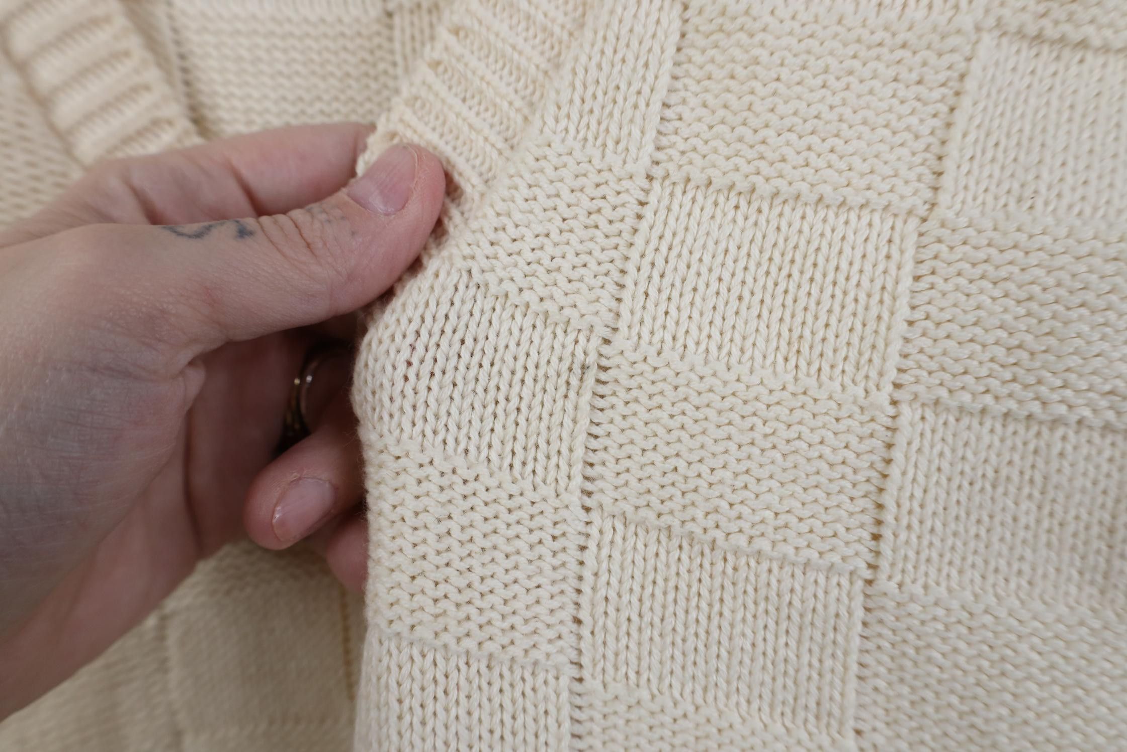 Vintage Vintage 90s Streetwear Cotton Weave Knit Sweater Vest USA Size US L / EU 52-54 / 3 - 7 Thumbnail