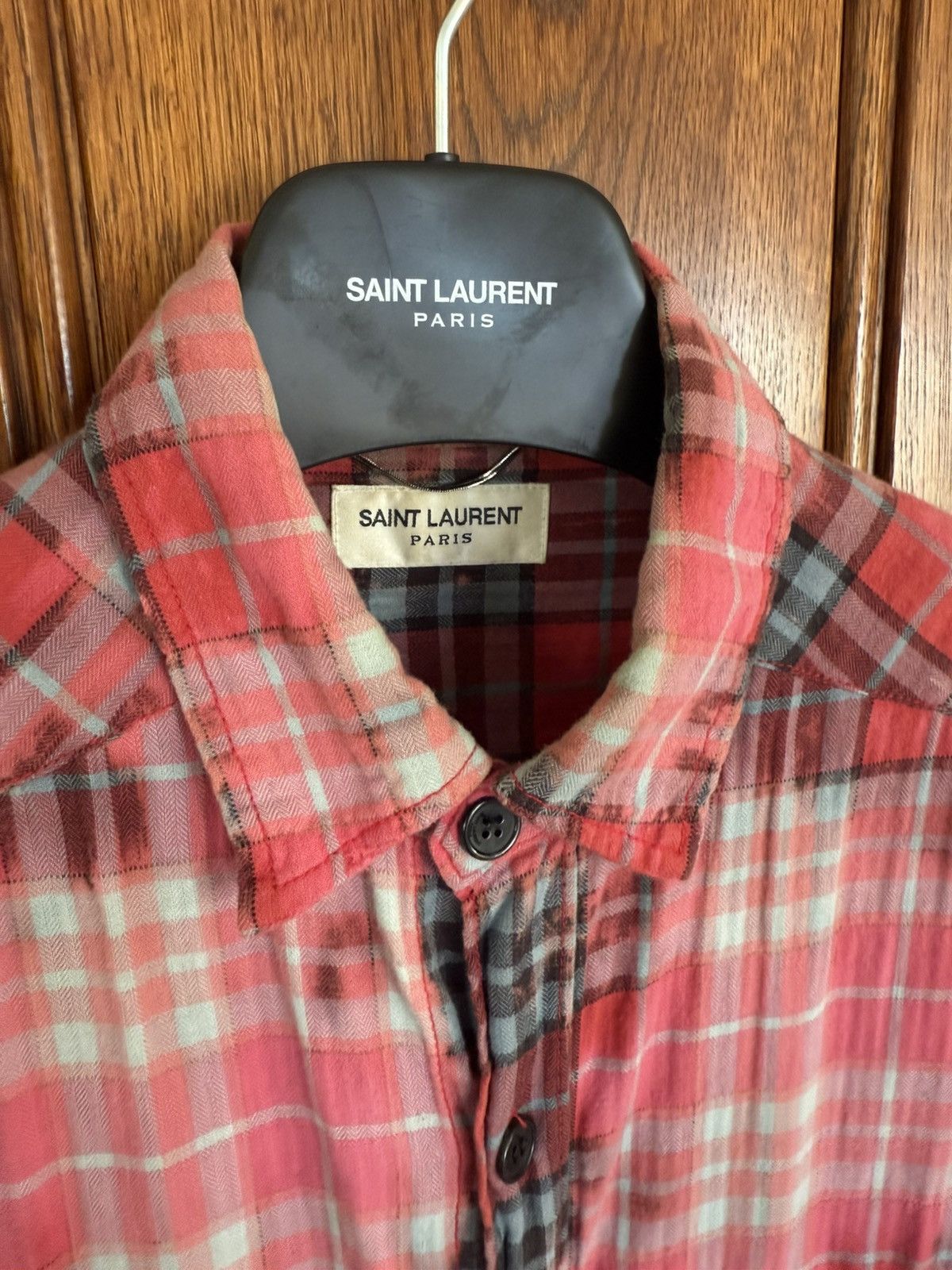 Saint Laurent Paris SS16 Holy Grail Saint Laurent Hedi Slimane raw hem flannel S Size US S / EU 44-46 / 1 - 16 Thumbnail