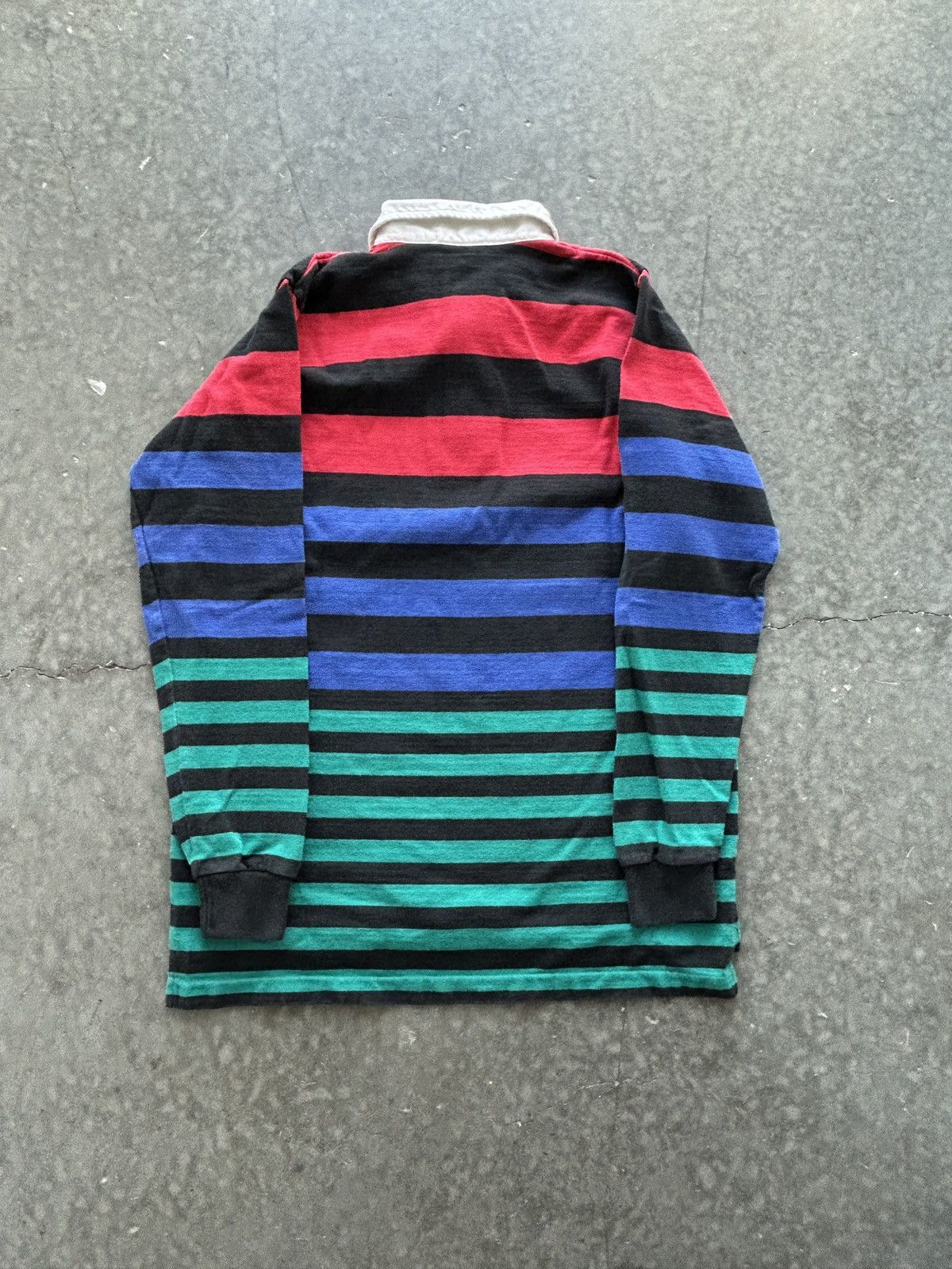 Eddie Bauer Vintage 90s Eddie Bauer Striped Rugby Polo Shirt Size US L / EU 52-54 / 3 - 6 Thumbnail