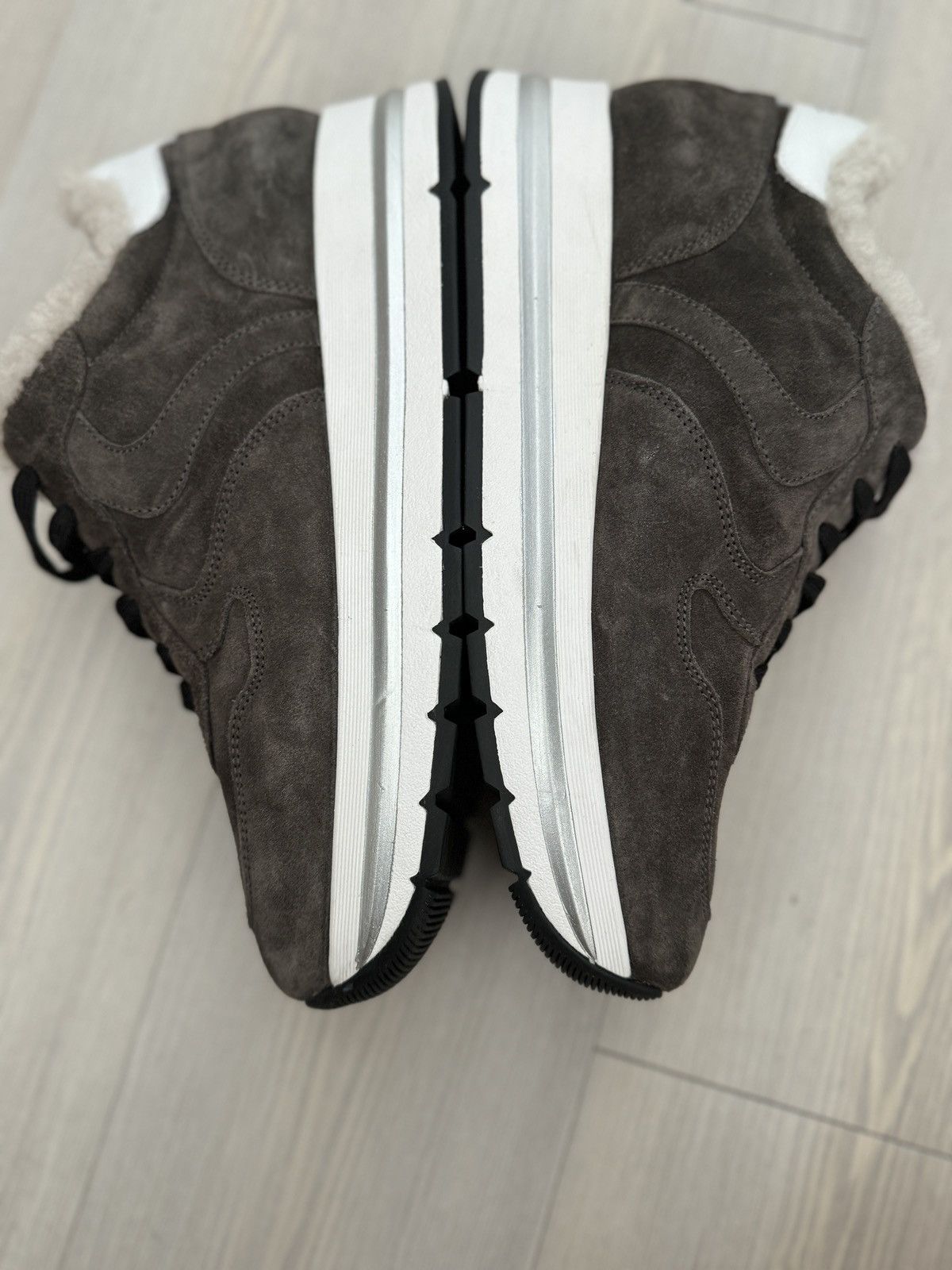Other Voile Blanche Maran Genuine Shearling & Suede Sneaker Size US 12 / IT 42 - 7 Thumbnail