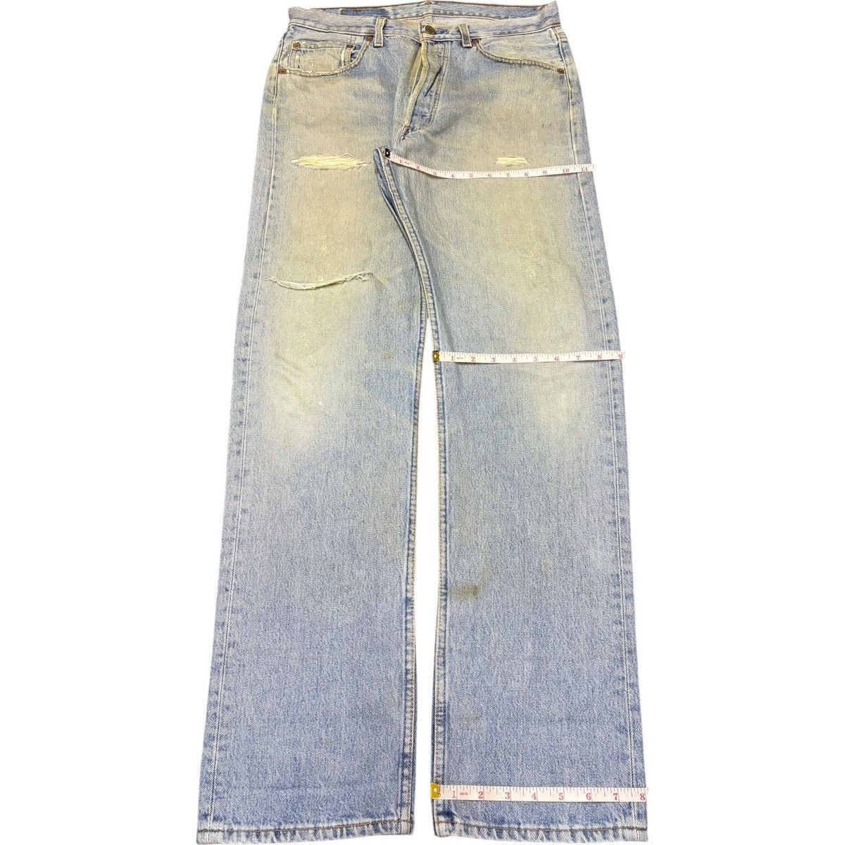 Levi's Vintage 90s Levis 501 Mud Wash Distressed Jeans Size US 32 / EU 48 - 8 Thumbnail