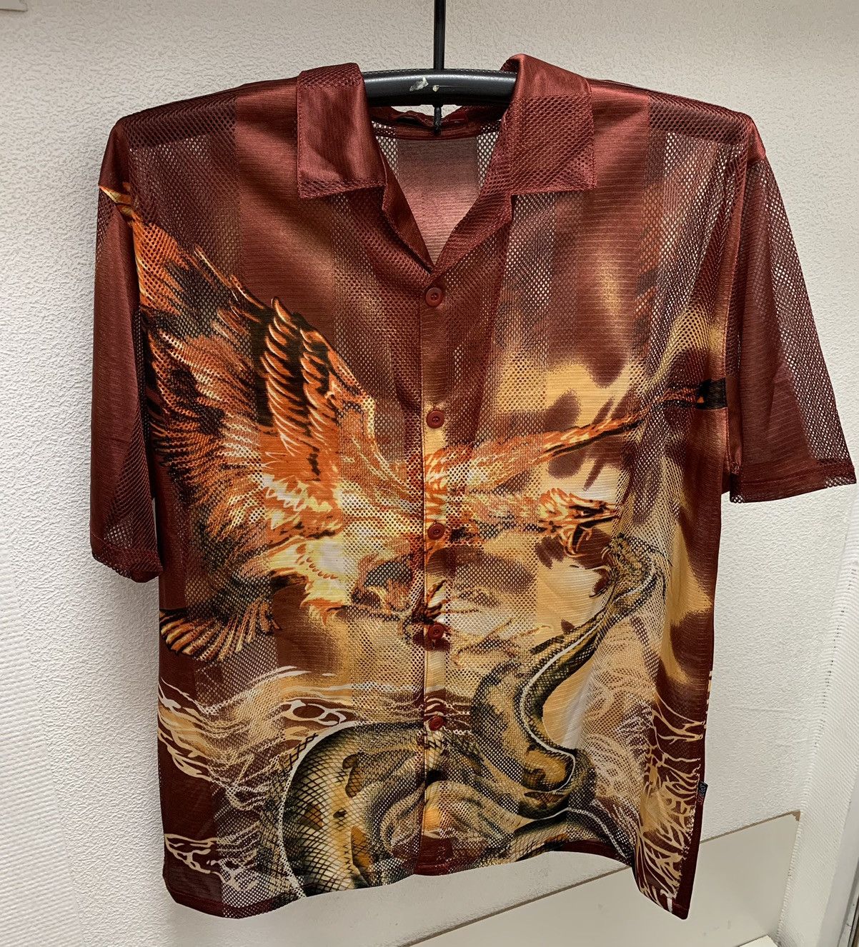 Other Dragon vintage drill y2k shirt Xl sz oversize crazy hawai Size US XL / EU 56 / 4 - 7 Thumbnail