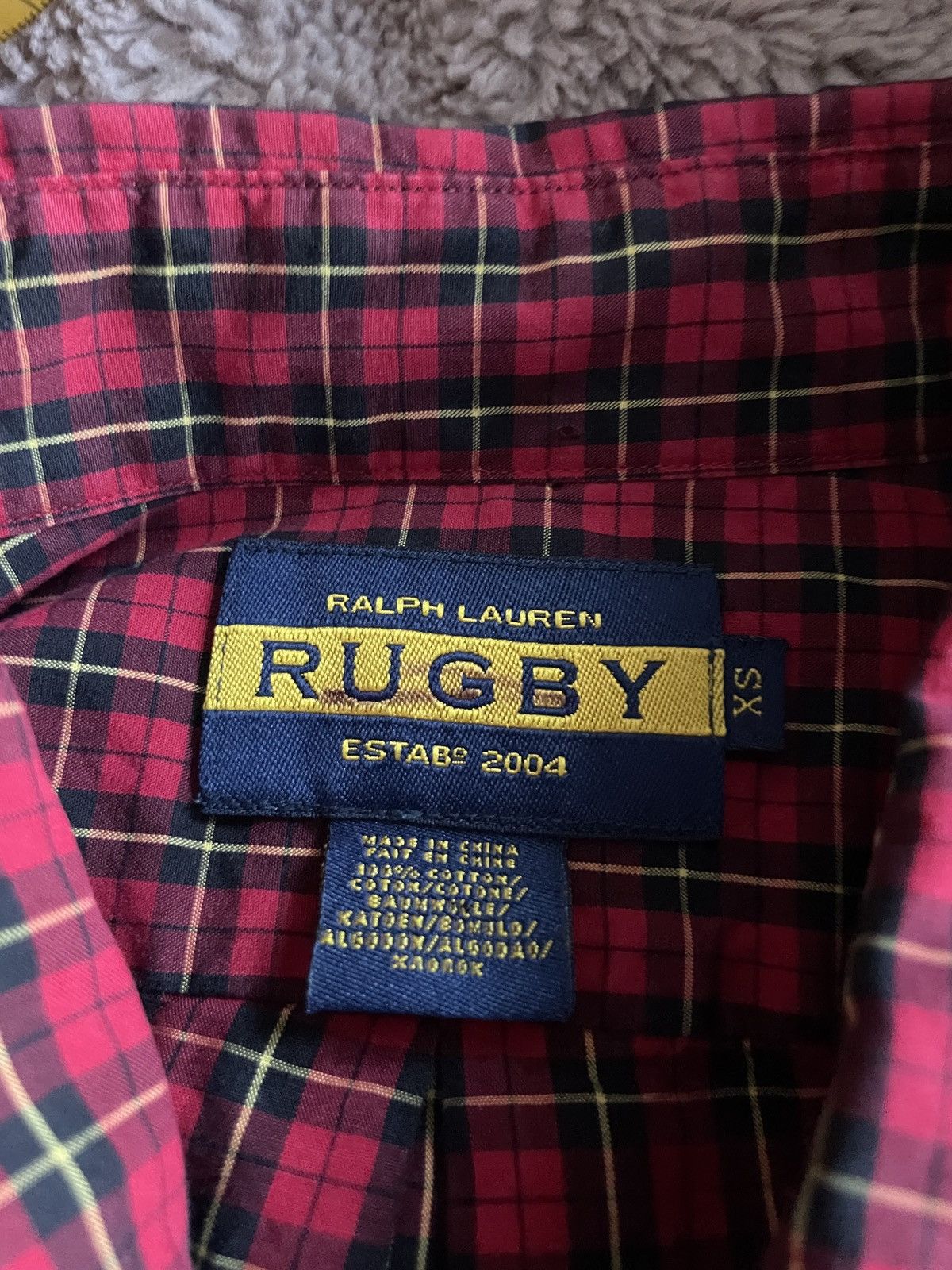 Rugby Ralph Lauren Red Tartan Plaid button down shirt Size US XS / EU 42 / 0 - 10 Thumbnail