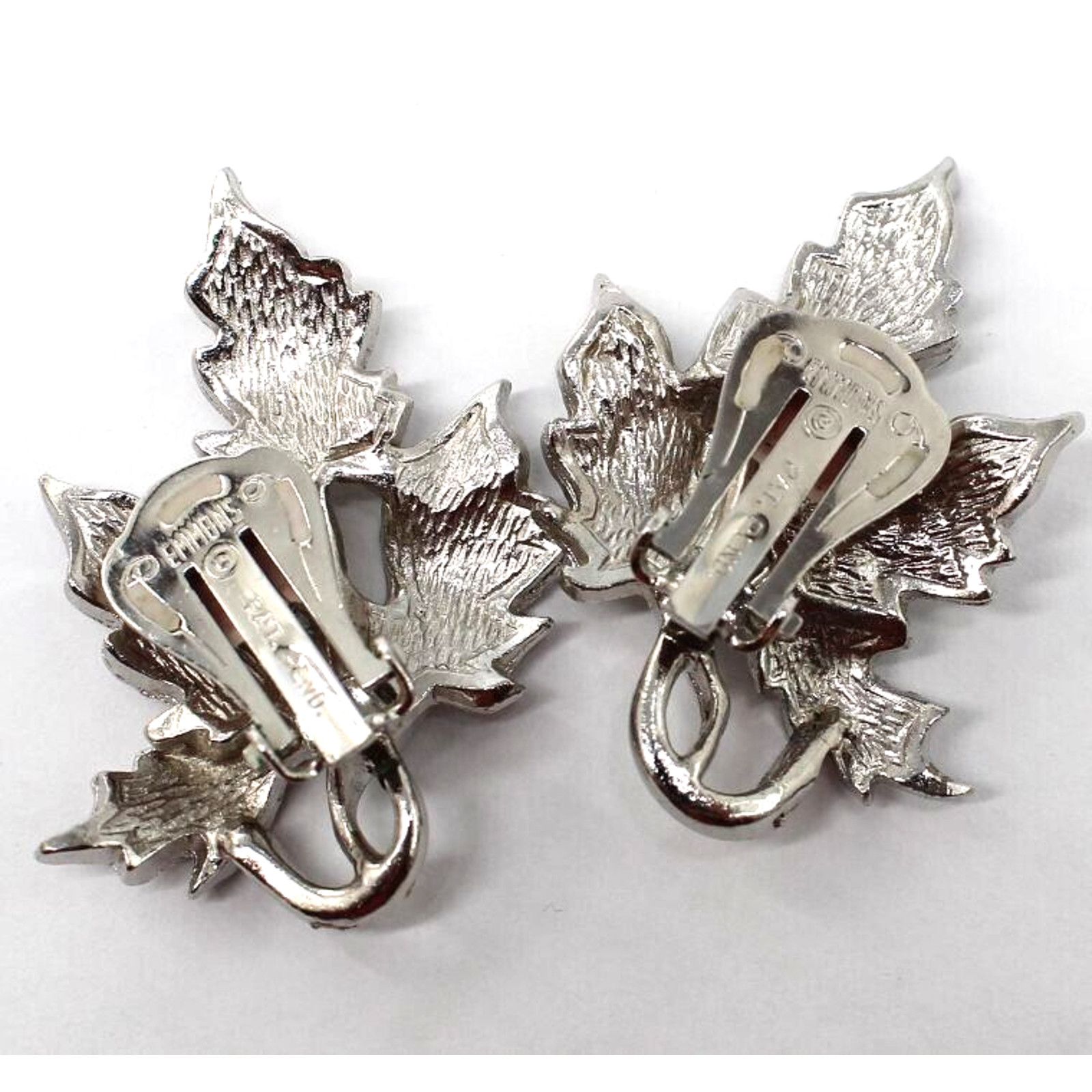 Other Vintage Emmons Earrings • Four Maple Leafs •Silver Tone Size ONE SIZE - 2 Thumbnail