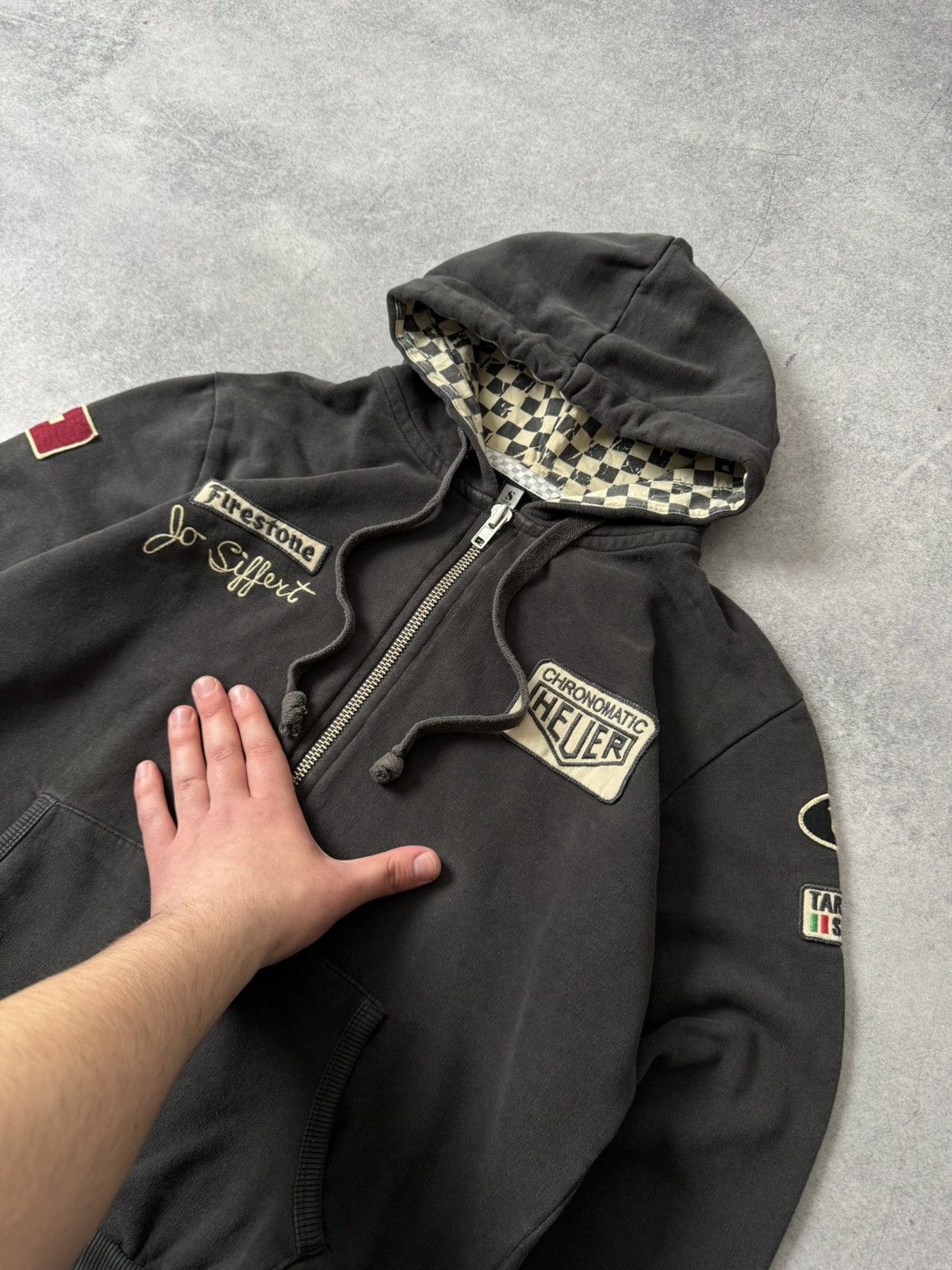 Vintage Vintage Warson Motors big logo zip-hoodies mens grey Size US S / EU 44-46 / 1 - 2 Thumbnail