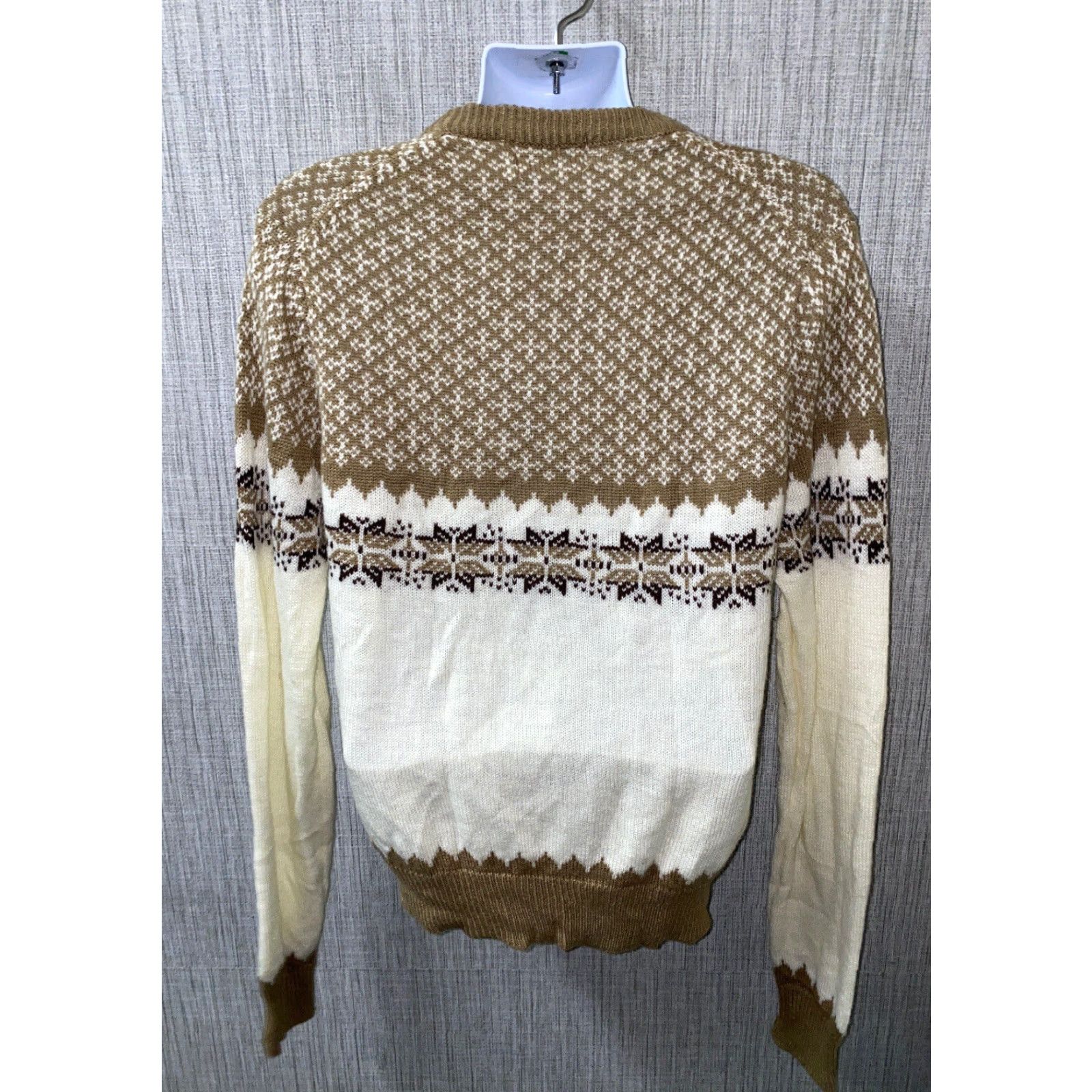 Vintage Sierra Pacific Men's Sweater XL Beige Acrylic Crewneck Mens Size US XL / EU 56 / 4 - 4 Thumbnail