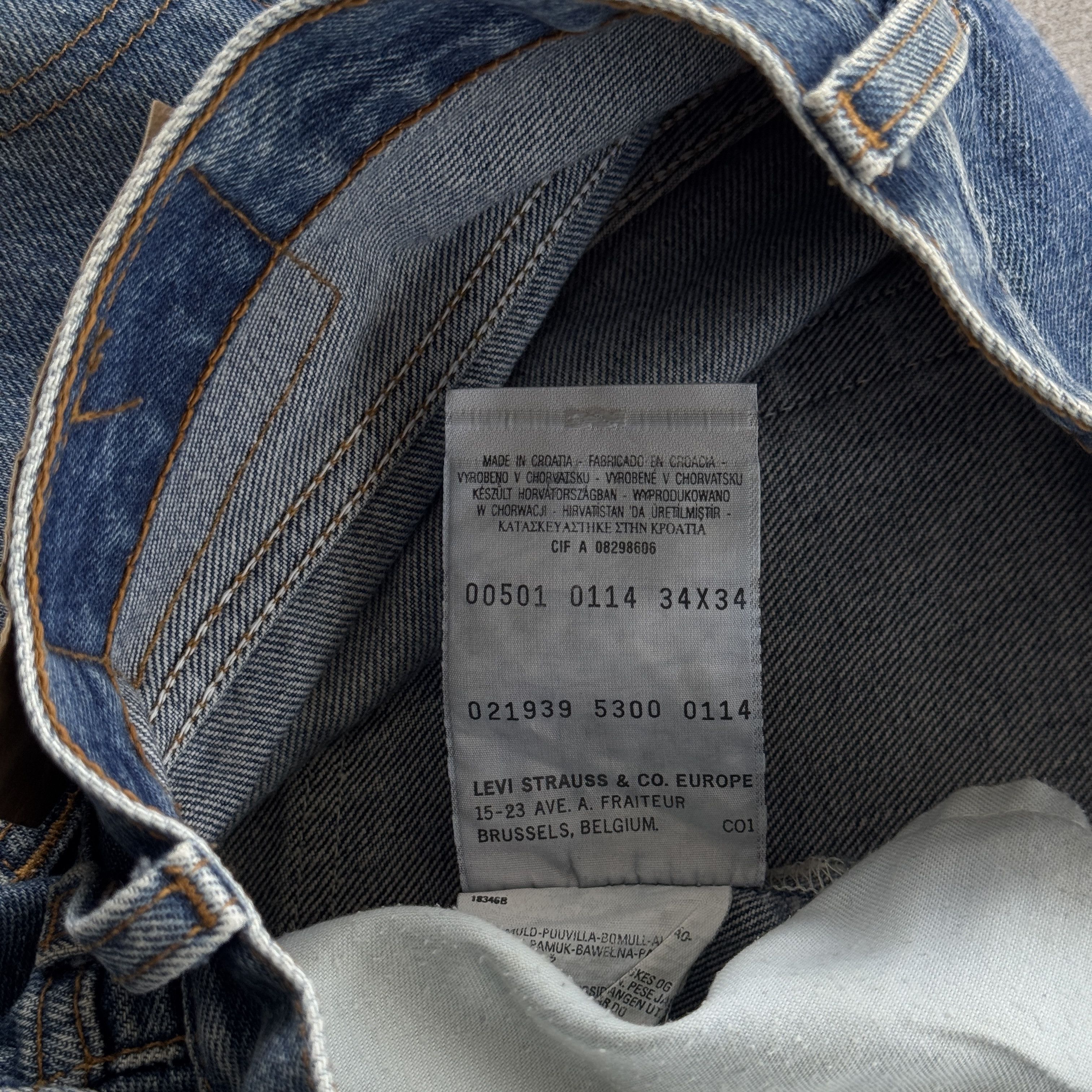 Levi's Levi's 501 Vintage Blue Denim Straight Jeans 34x34 Size US 34 / EU 50 - 7 Thumbnail