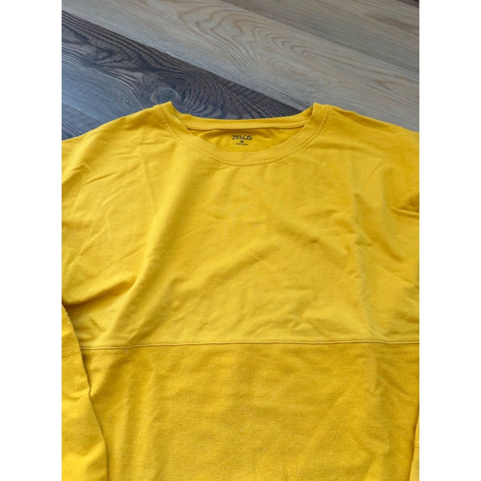 Vintage Zelos Lightweight Yellow Sweatshirt Women M Crew Long Sleeve Activewear Size M / US 6-8 / IT 42-44 - 2 Thumbnail