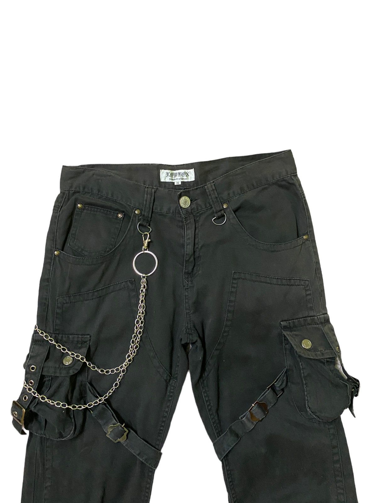 LOWBOX Rare LowBox Bondage Multipocket Punk Revolution Pants Size US 29 - 3 Thumbnail