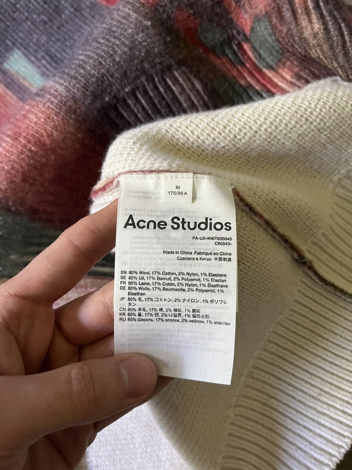 Acne Studios Acne Studios S/S 22 Separation sweater multicolor rare Size US M / EU 48-50 / 2 - 11 Thumbnail