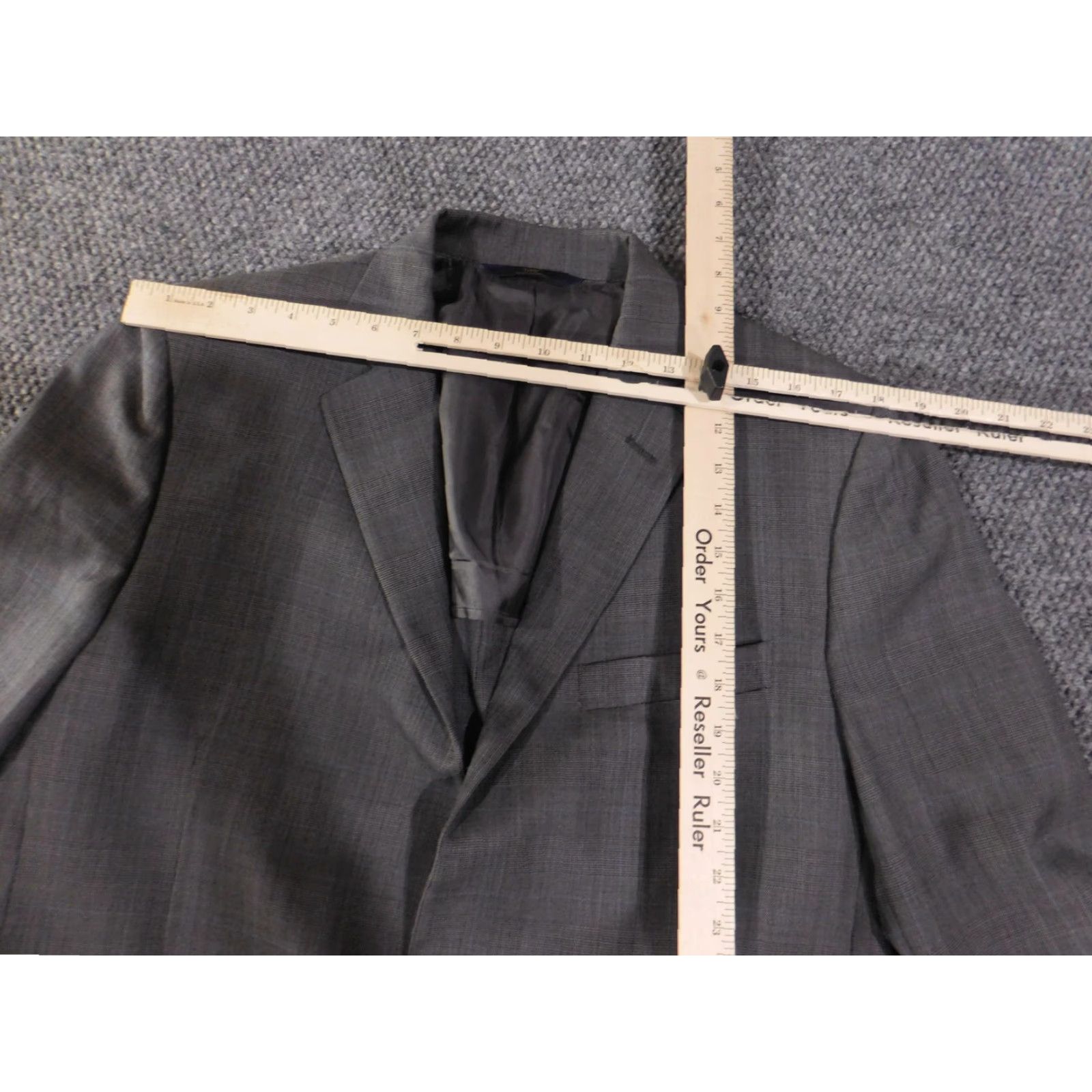Brooks Brothers VINTAGE Brooks Brothers 346 Sport Coat Mens 41 Gray Plaid Two Button Blazer Suit Jacket Size 42R - 5 Thumbnail