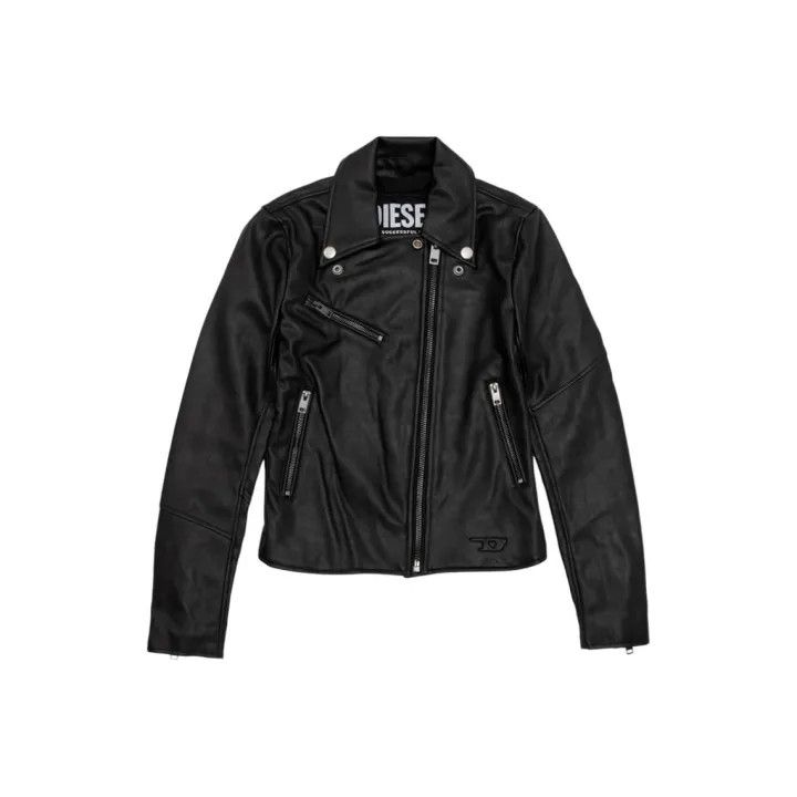 Diesel Diesel Women's Black Long Sleeve Motorcycle Jacket 0079 Size S / US 4 / IT 40 - 1 Thumbnail