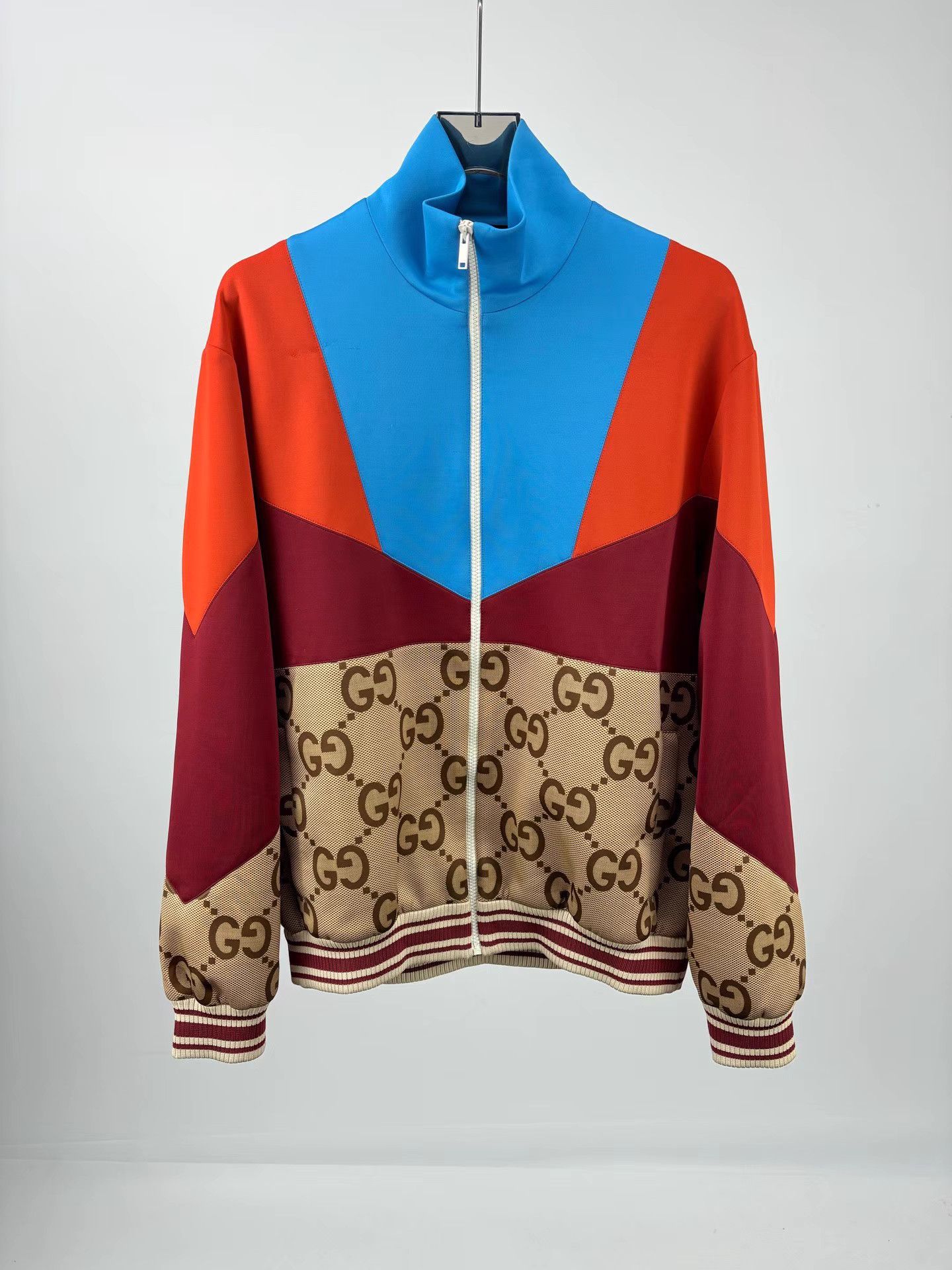 Gucci GUCCI All-Over Logo Color-Block Zip Jacket Size US M / EU 48-50 / 2 - 1 Thumbnail