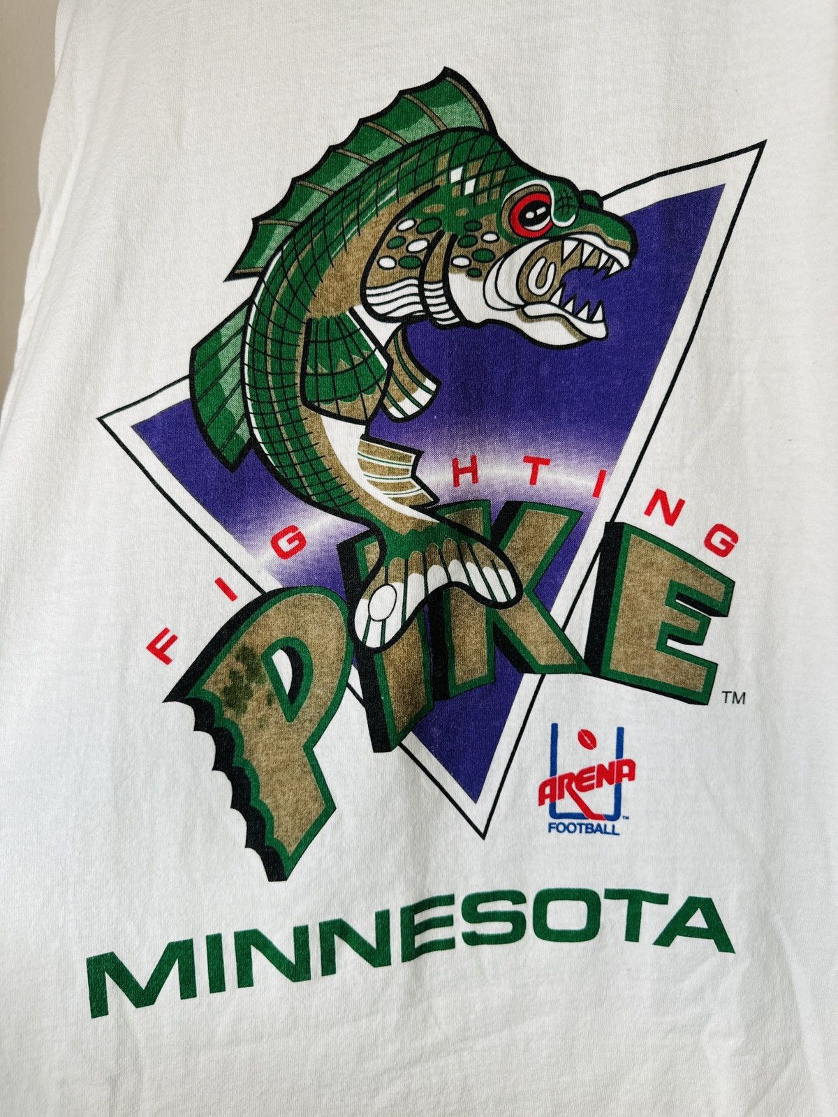 Vintage Vintage 90s Minnesota Fighting Pike AFL Arena Football Tee Size US L / EU 52-54 / 3 - 2 Thumbnail