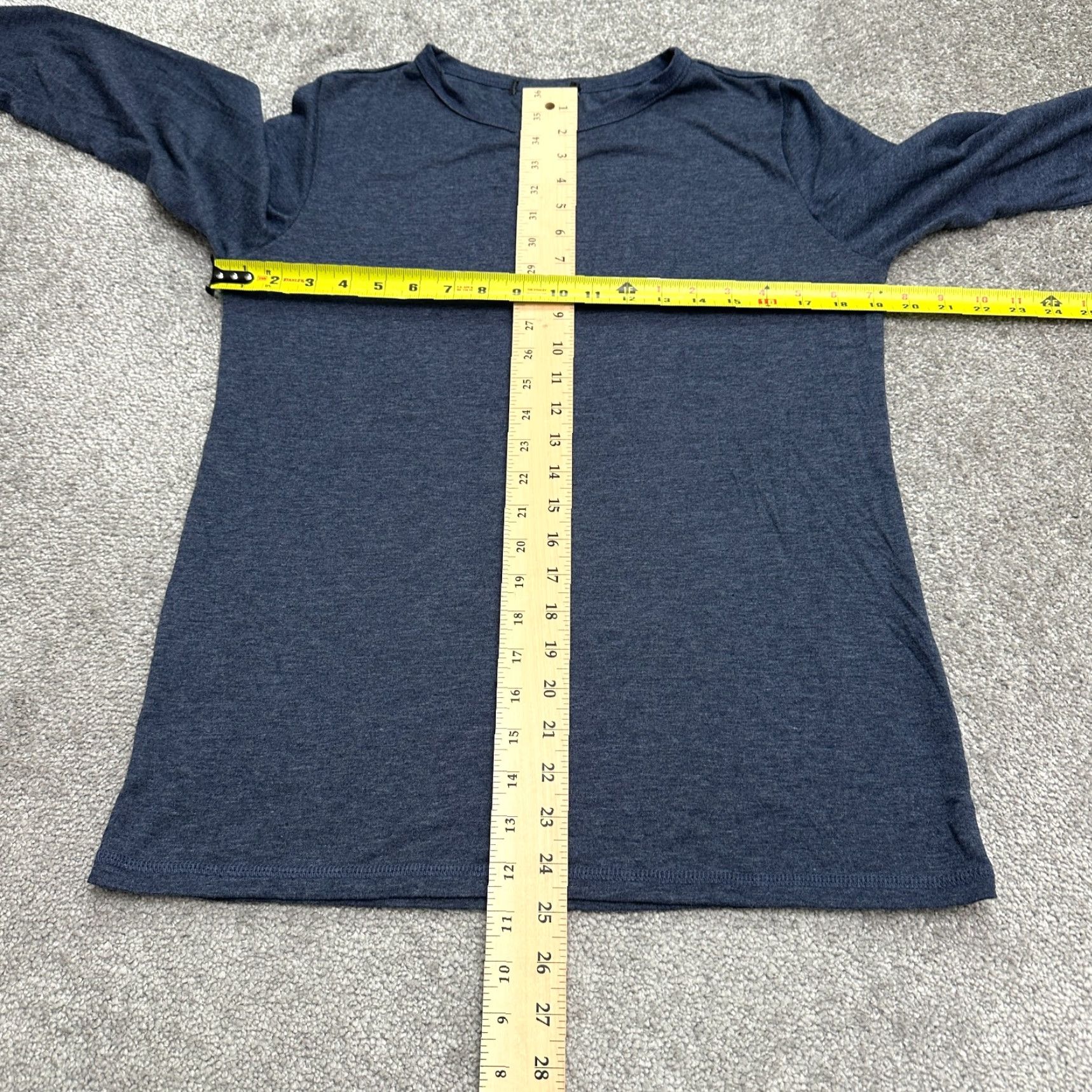 Vintage UNBRANDED Basic Long Sleeve T-Shirt Womens Medium Blue Casual Tee Size M / US 6-8 / IT 42-44 - 3 Thumbnail