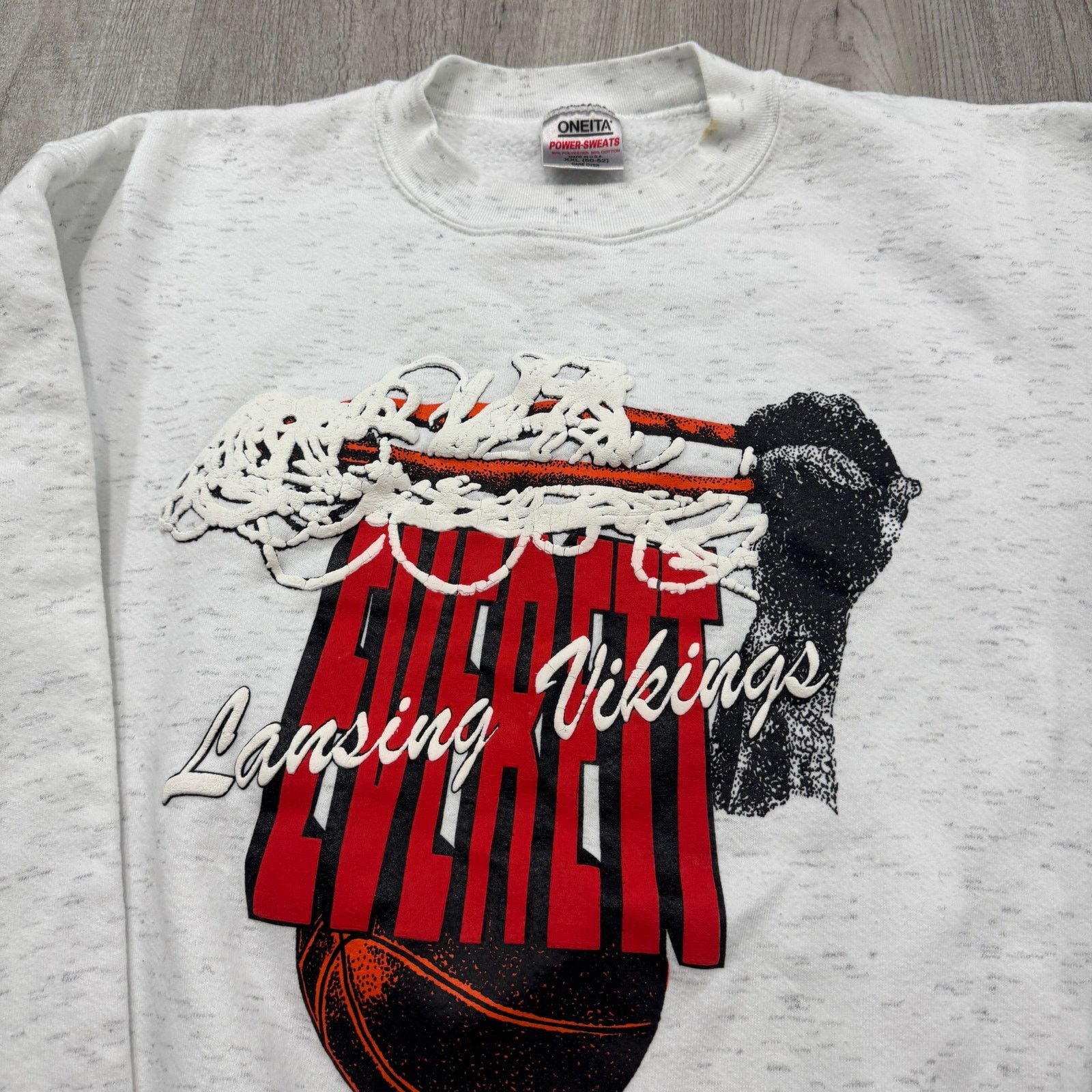 Vintage Vintage Lansing Everett Vikings Basketball Sweatshirt 2XL Size US XXL / EU 58 / 5 - 3 Thumbnail