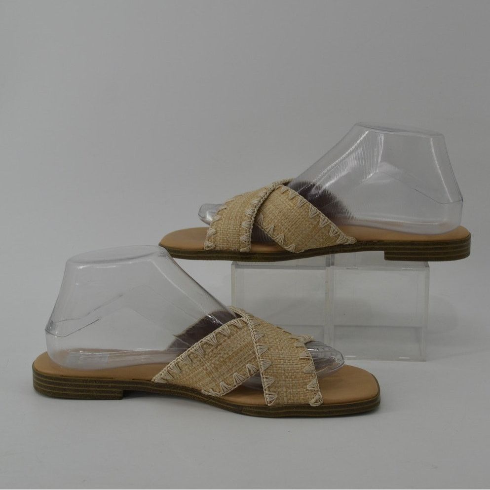 Dolce Vita Dolce Vita Womens Sz 8.5 Miguel Sandal Gold Raffia Flat Size US 8.5 / IT 38.5 - 11 Thumbnail