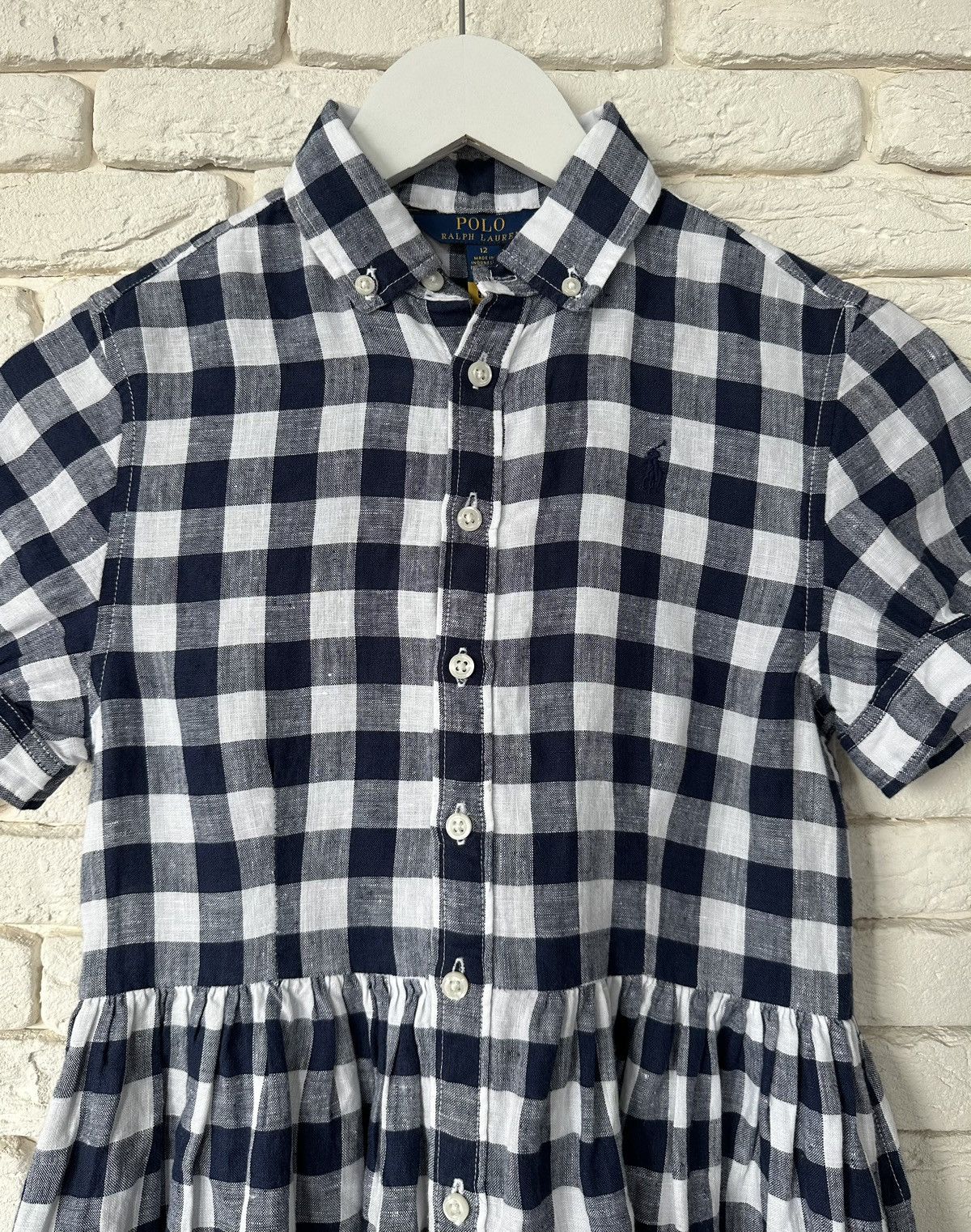 Polo Ralph Lauren Polo Ralph Lauren 100% Linen Logo Shirt Dress Size 12 Years Size XXS / US 00 / IT 34 - 4 Thumbnail