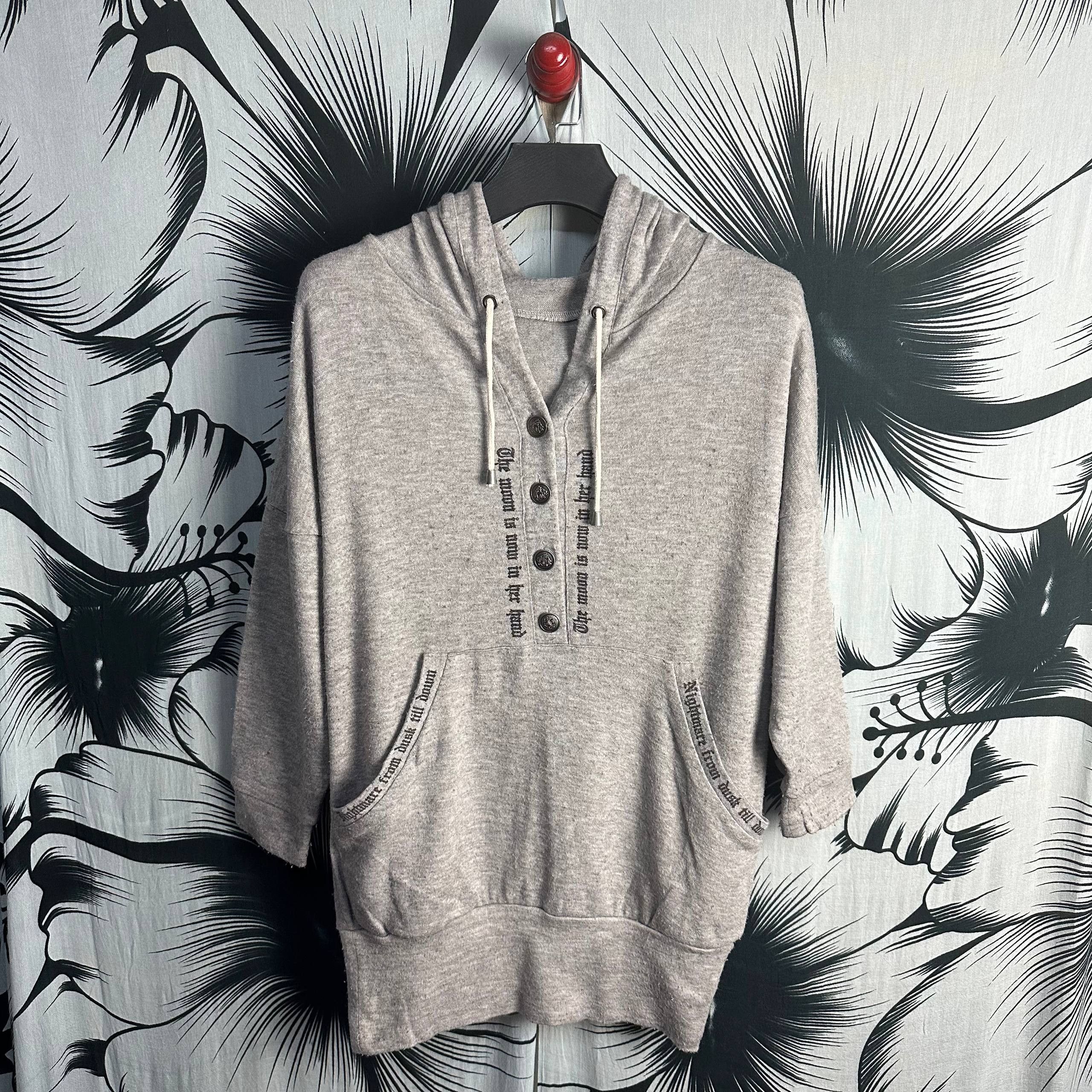 If Six Was Nine 2000s Ryu Ryu Skull Poem Pullover Hoodie Size US L / EU 52-54 / 3 - 2 Thumbnail