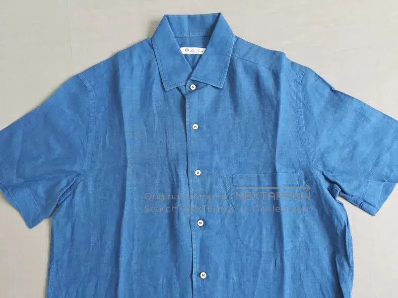 Loro Piana Loro Piana Men's Linen Short Sleeve Shirt. Size US M / EU 48-50 / 2 - 2 Thumbnail