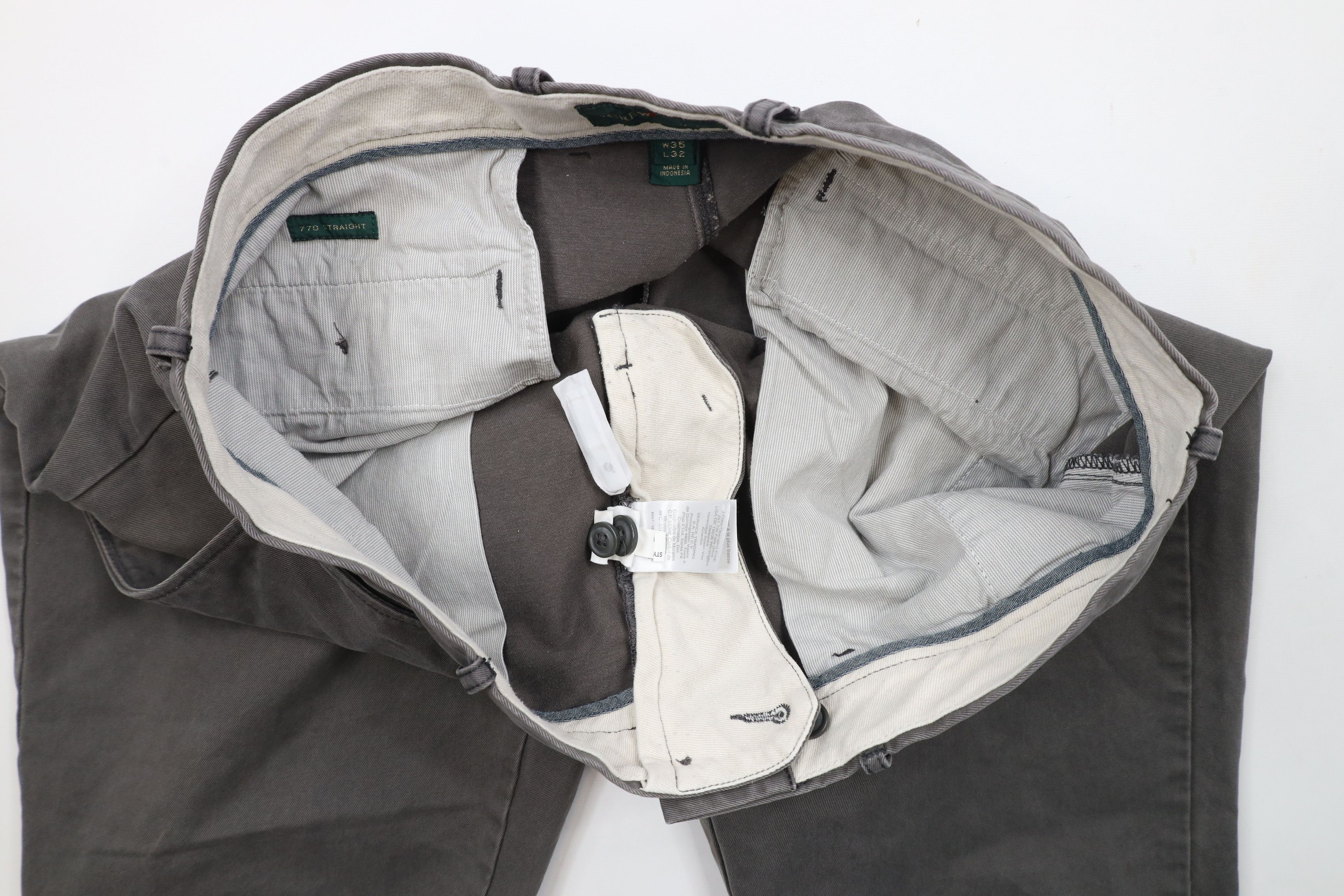J.Crew × Vintage Vintage J Crew Straight Leg Cotton Chinos Chino Pants Gray Size US 35 - 10 Thumbnail