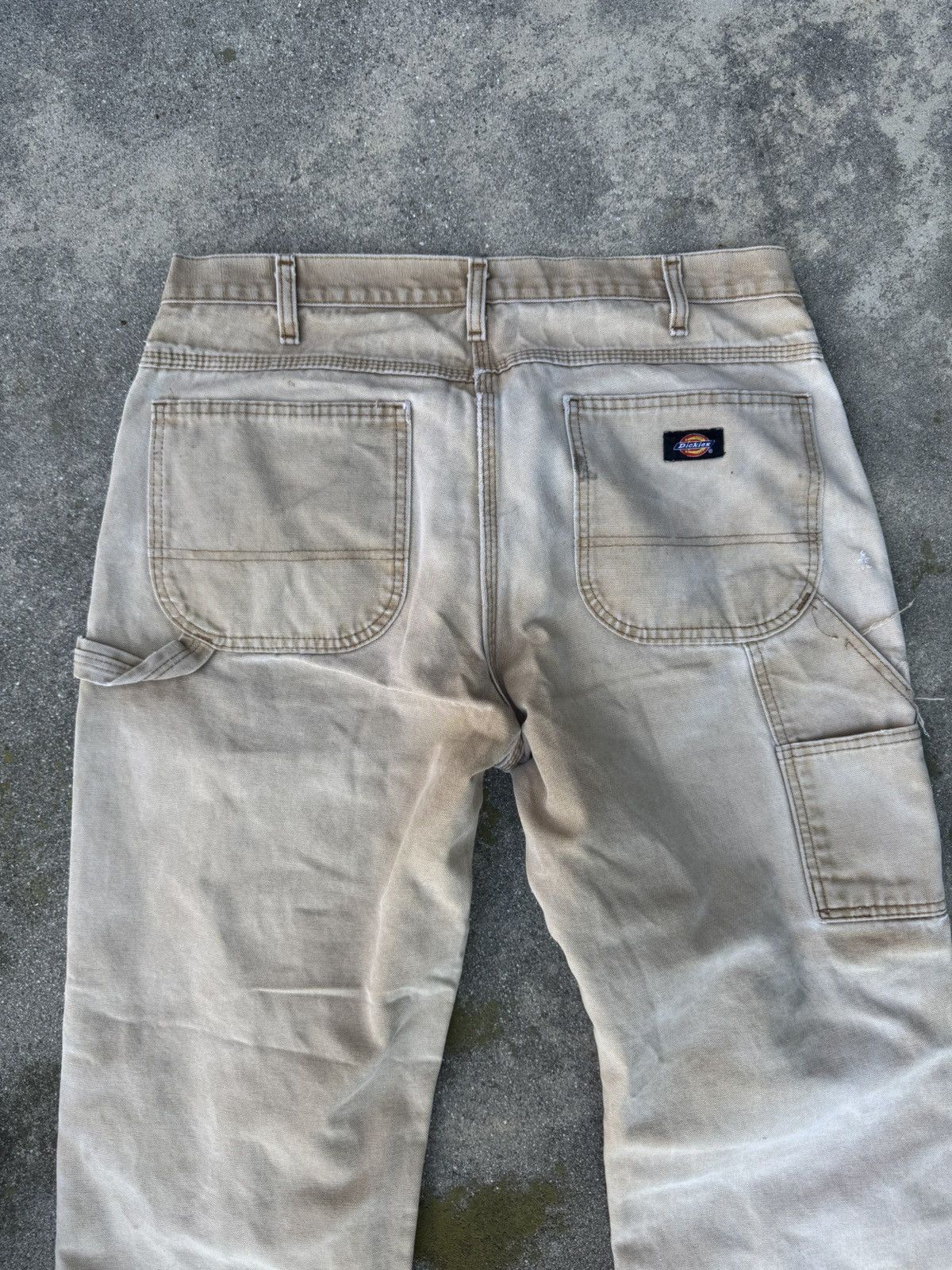 Dickies Vintage Thrashed Dickies Carpenter Pants Khaki Size US 34 / EU 50 - 4 Thumbnail