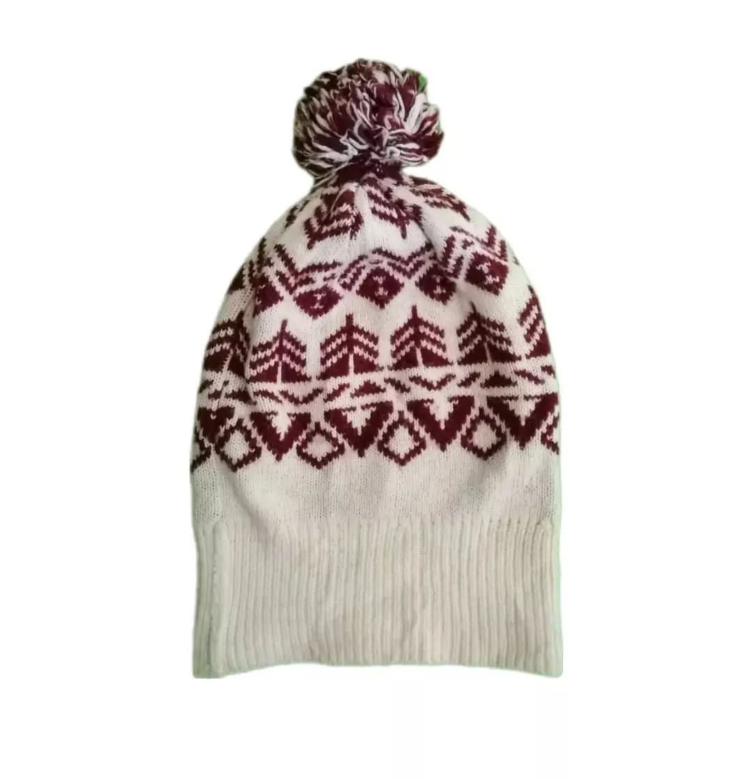 Hollister Hollister White Pattern Beanie Size ONE SIZE - 1 Thumbnail
