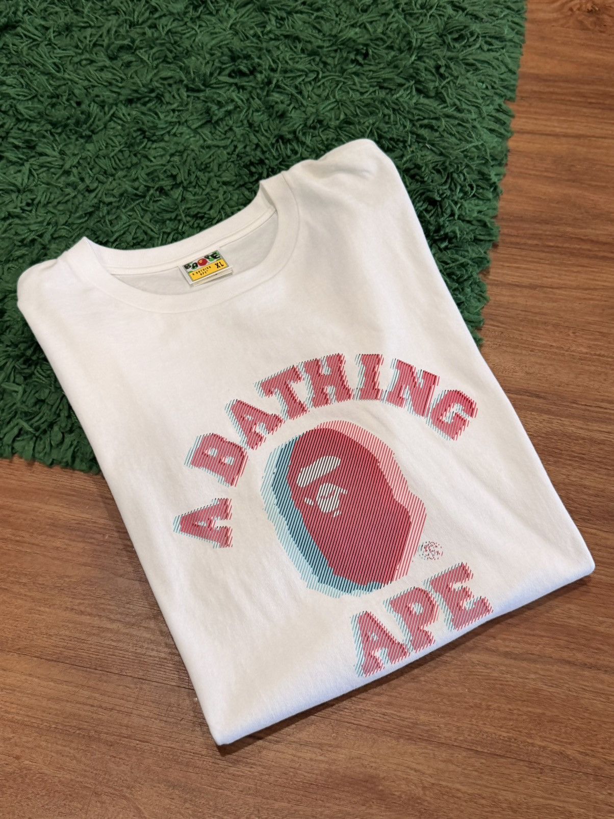 Bape BAPE - Pink Ape Head Tee - White - XL Size US XL / EU 56 / 4 - 1 Thumbnail